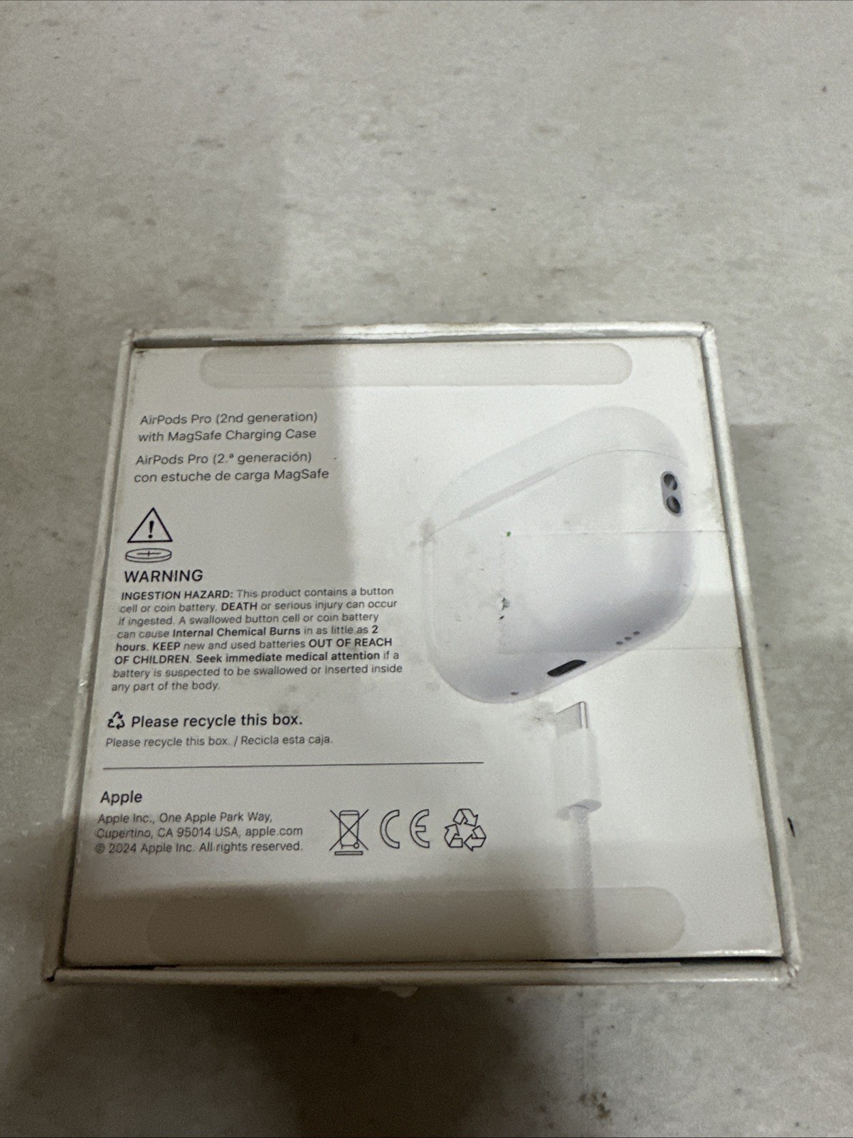 Apple Airpods Pro 2nd Wireless Active Noise Cancelling Earbuds – White MTJV3LL/A