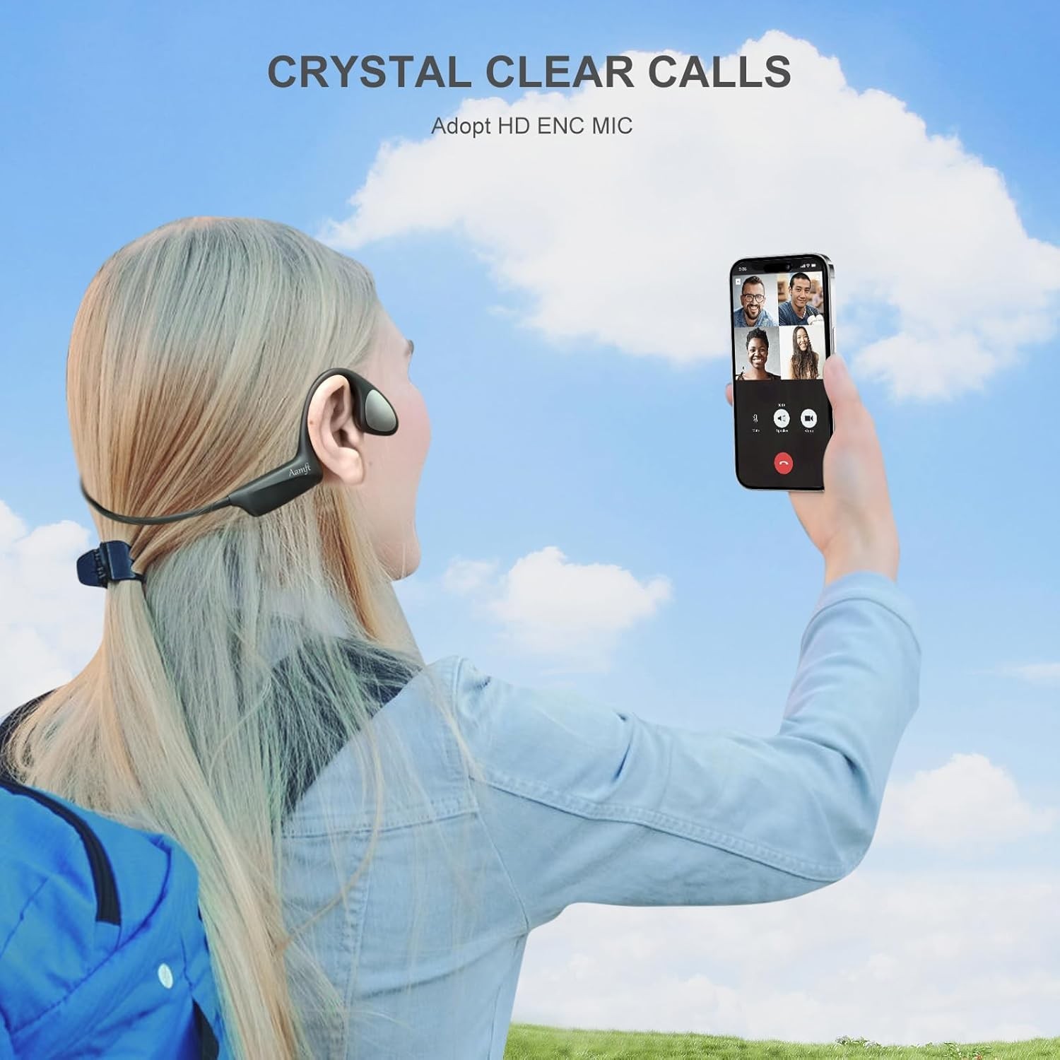 Auriculares de Conducción Ósea Bluetooth 6.0 IPX6 10H para Deportes. Nuevo