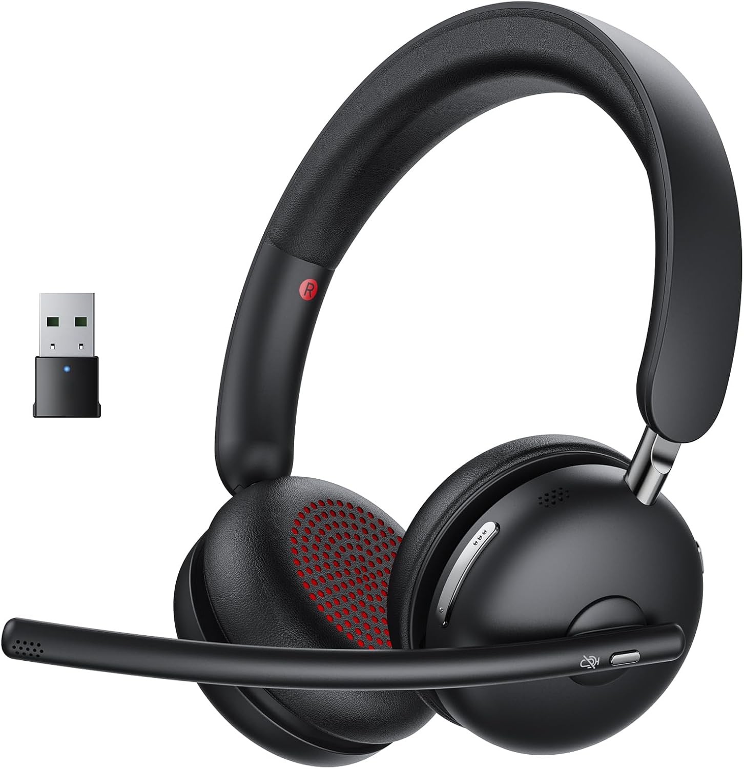 Waxop Wireless Headset Mic USB Dongle Bluetooth 5.3 AI Noise Cancel 65H