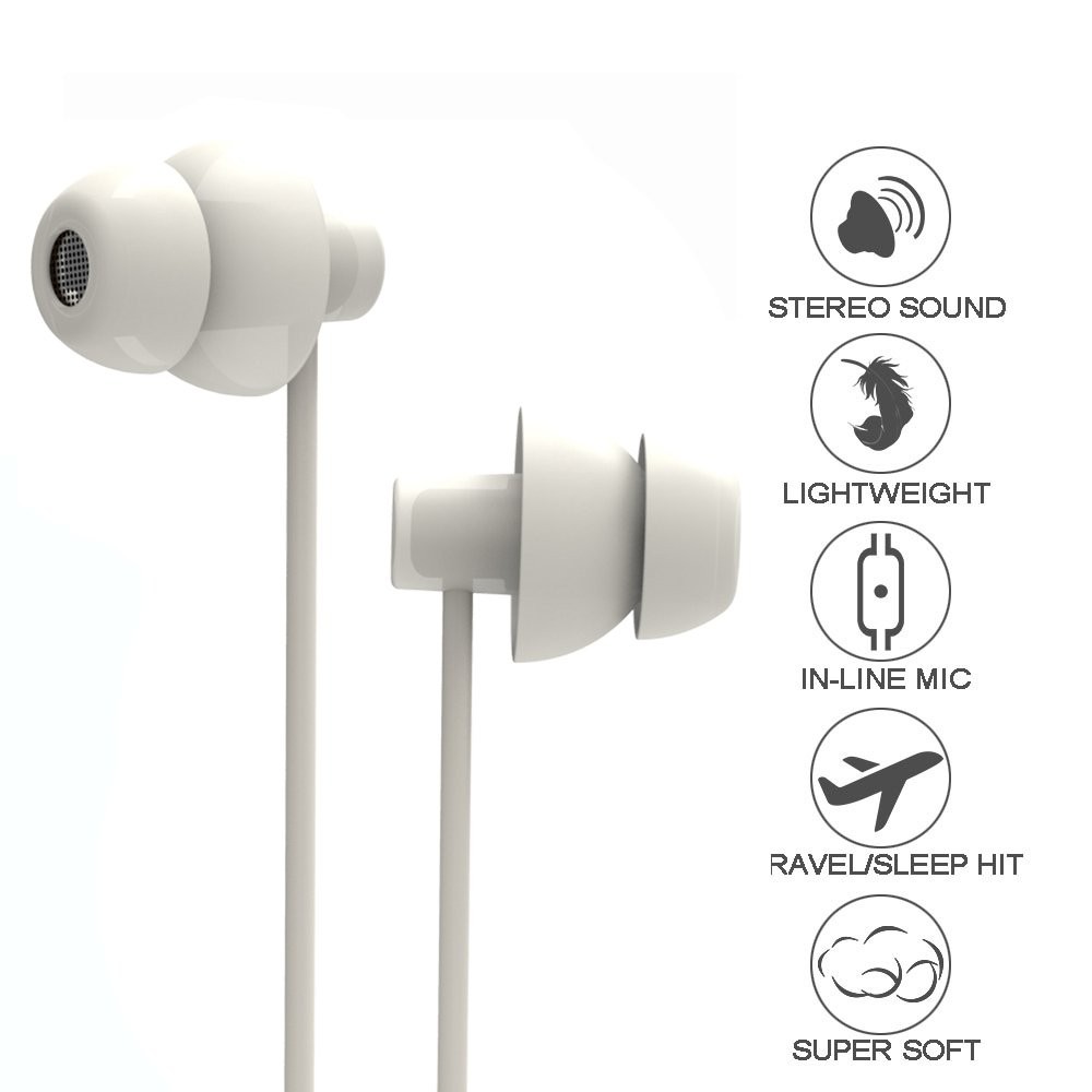 Ururtm Sleep Soundproof Earbuds Headphones, Noise 1 Count (Pack of 1), White