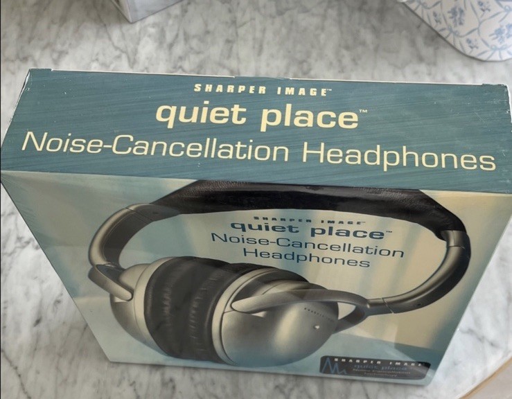 Sharper Image Quiet Place Noise Cancelling Headphones New in sealed box