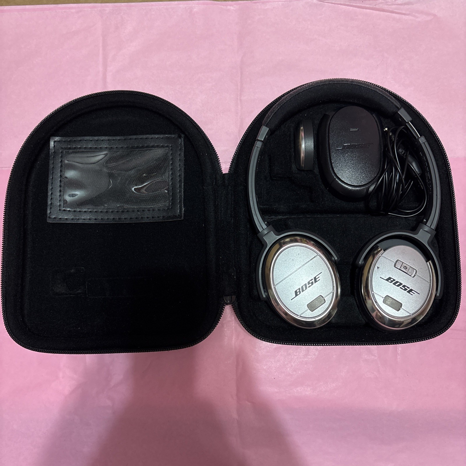 Bose QuietComfort 3 QC3 Noise-Cancelling Headphones, Black and Silver
