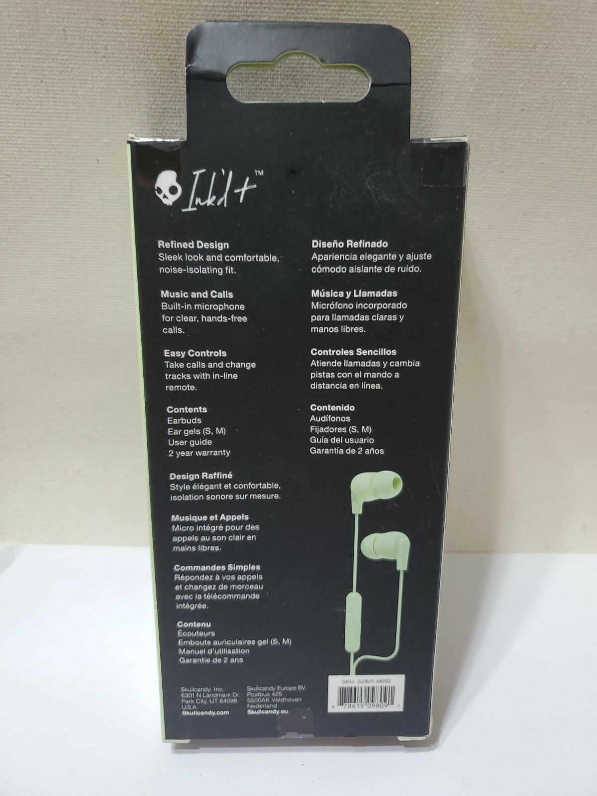 White Skullcandy Ink’d Plus In-Ear Earbud w/ Microphone The Original Essential