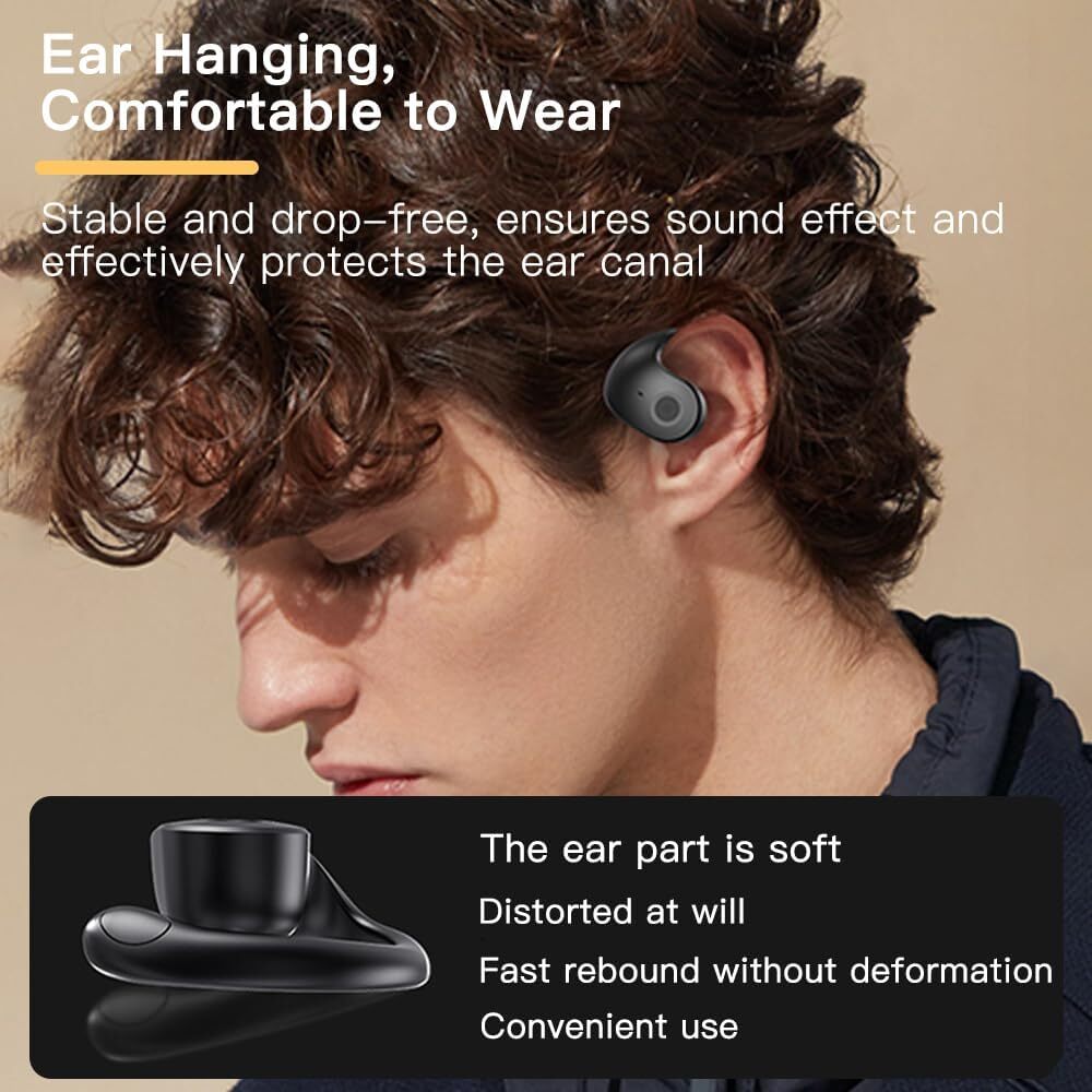 Wireless Headphones Bluetooth 5.4 Stereo Ear Hook Headset TWS Earphones Earbuds