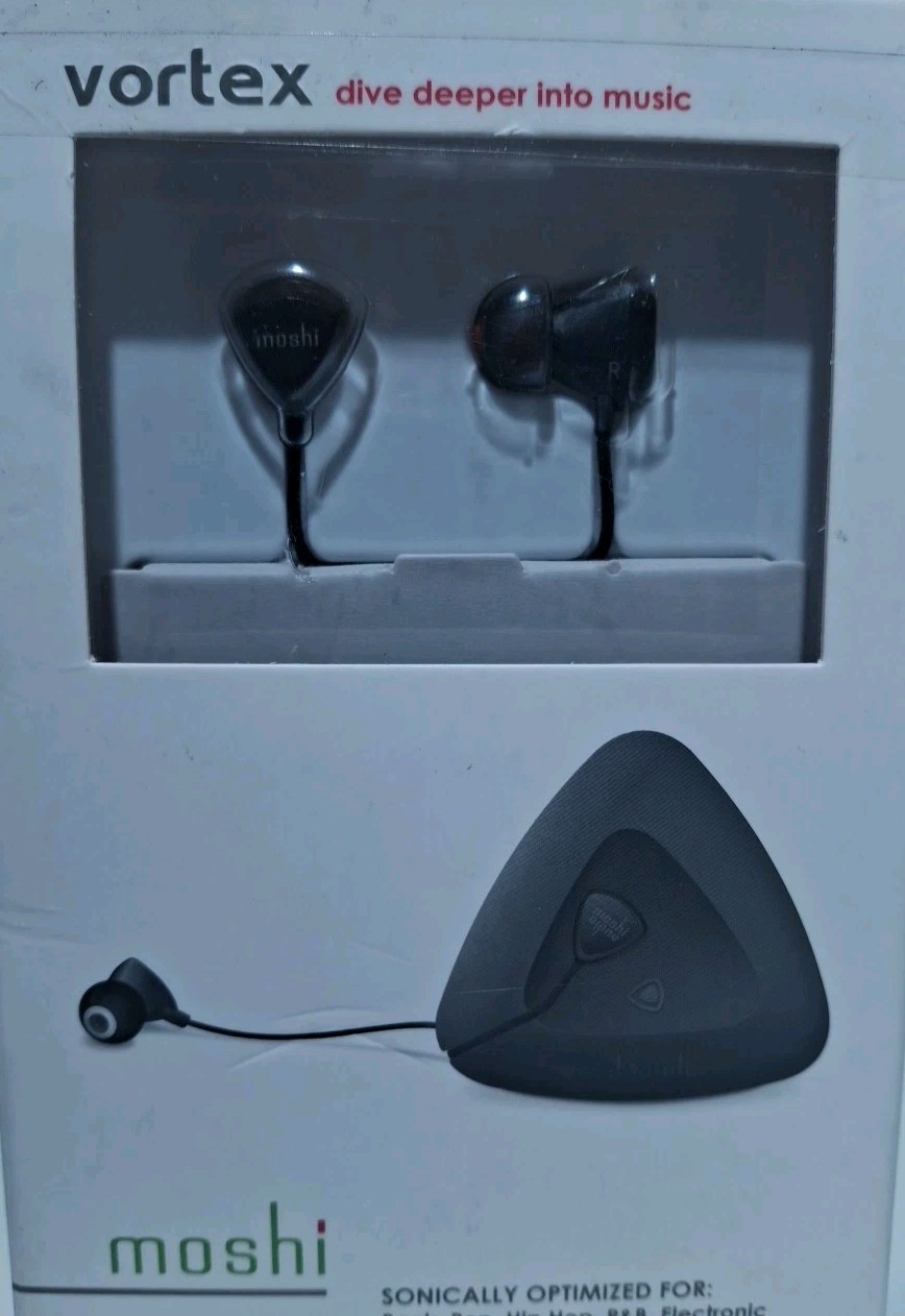 Moshi Audio Vortex PRO Earbuds HR8 Full Range Neodymium DriverExtended Range New