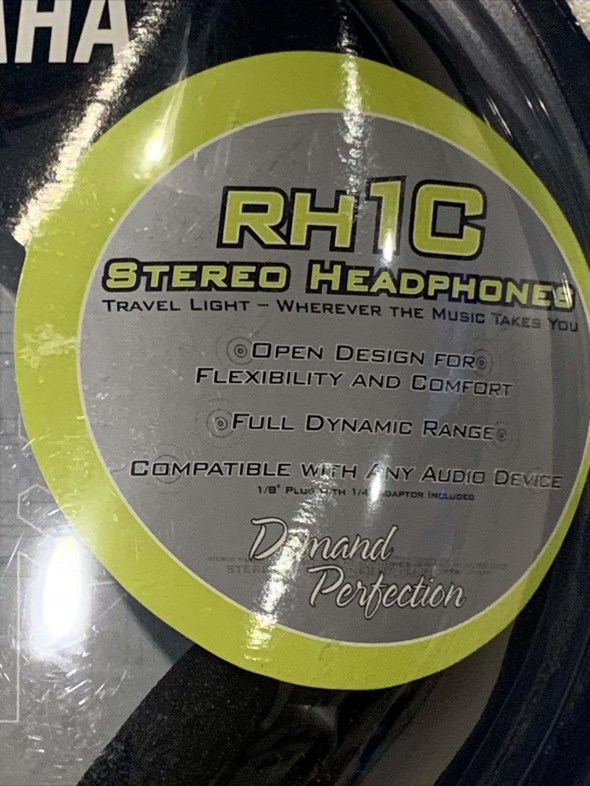 New Black Yamaha Portable Stereo Headphones Earphones headset RH1C Travel (8)