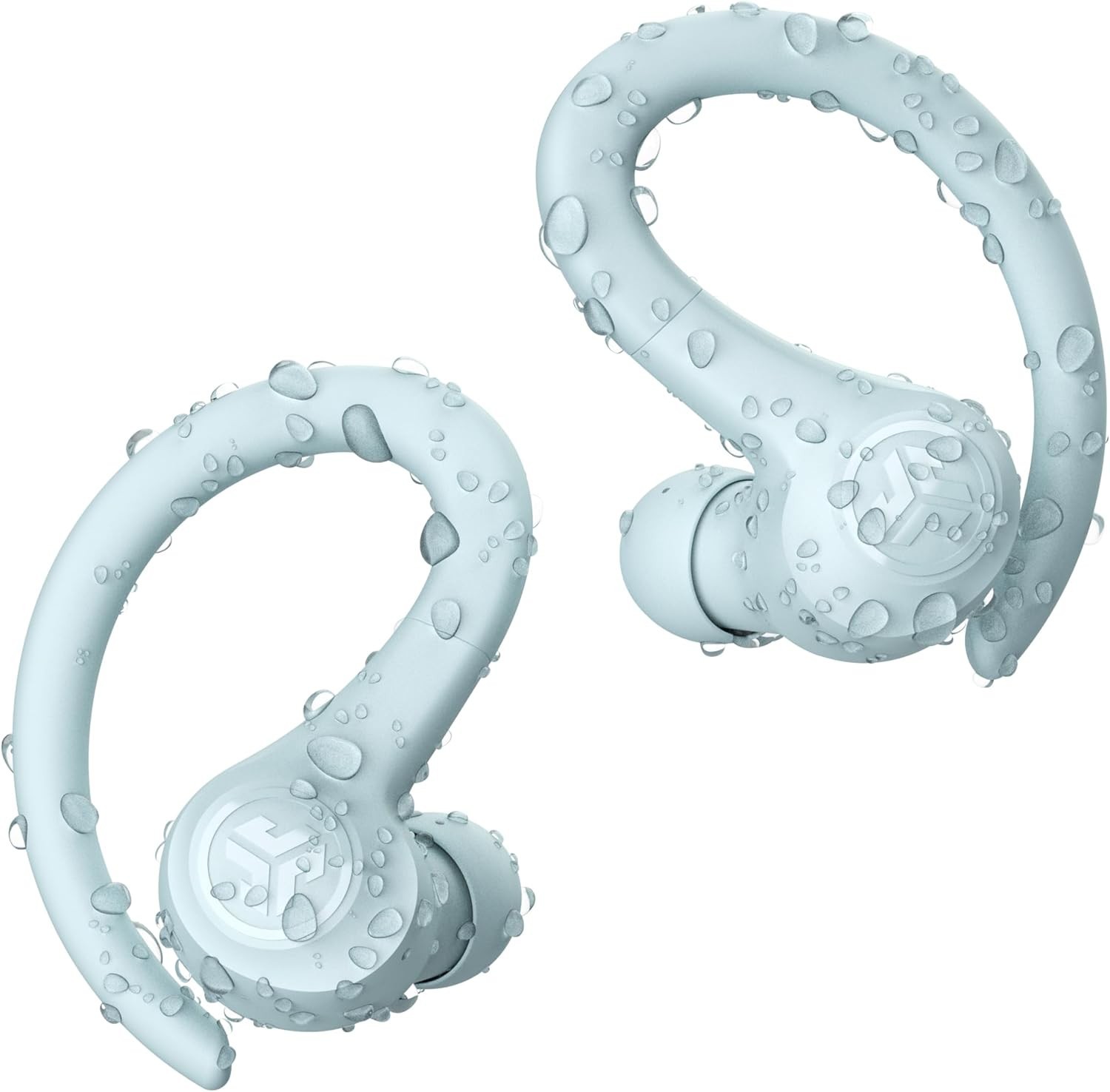Sweatproof Go Sport+ Earbuds with Secure Fit & Custom EQ Settings – Light Blue
