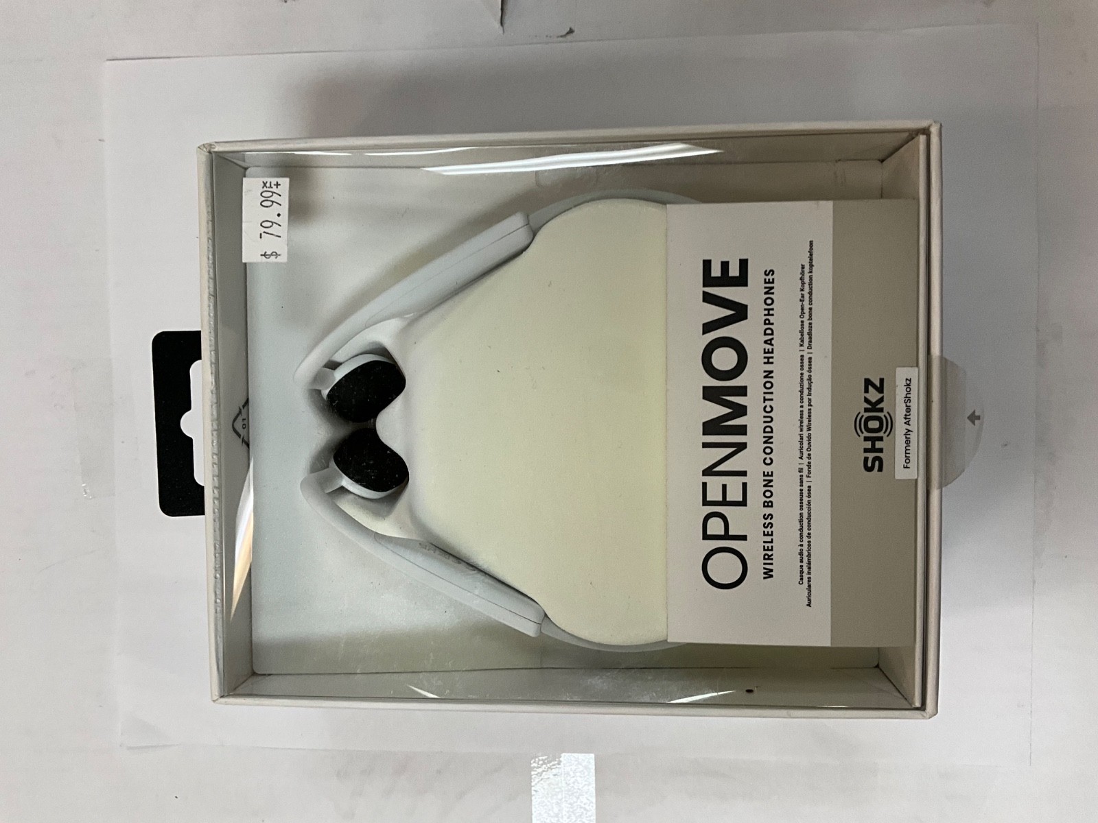 Shokz OpenMove Bone Conduction Open Ear Lifestyle/Sport Headphones – White