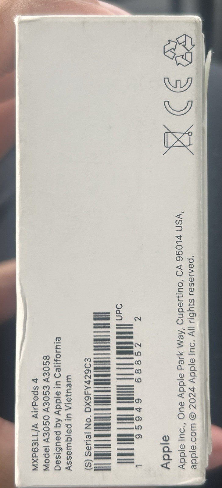 Apple AirPod 4; BRAND NEW, NEVER USED!!In-Ear/Wireless/Bluetooth w/ USB-C Case.