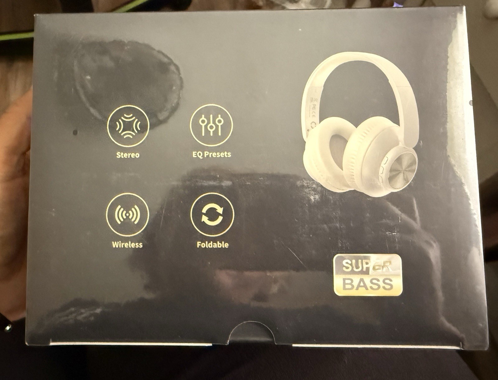 V8 Bluetooth Headphones 80 Hours Playtime Wireless Built in Mic NEW
