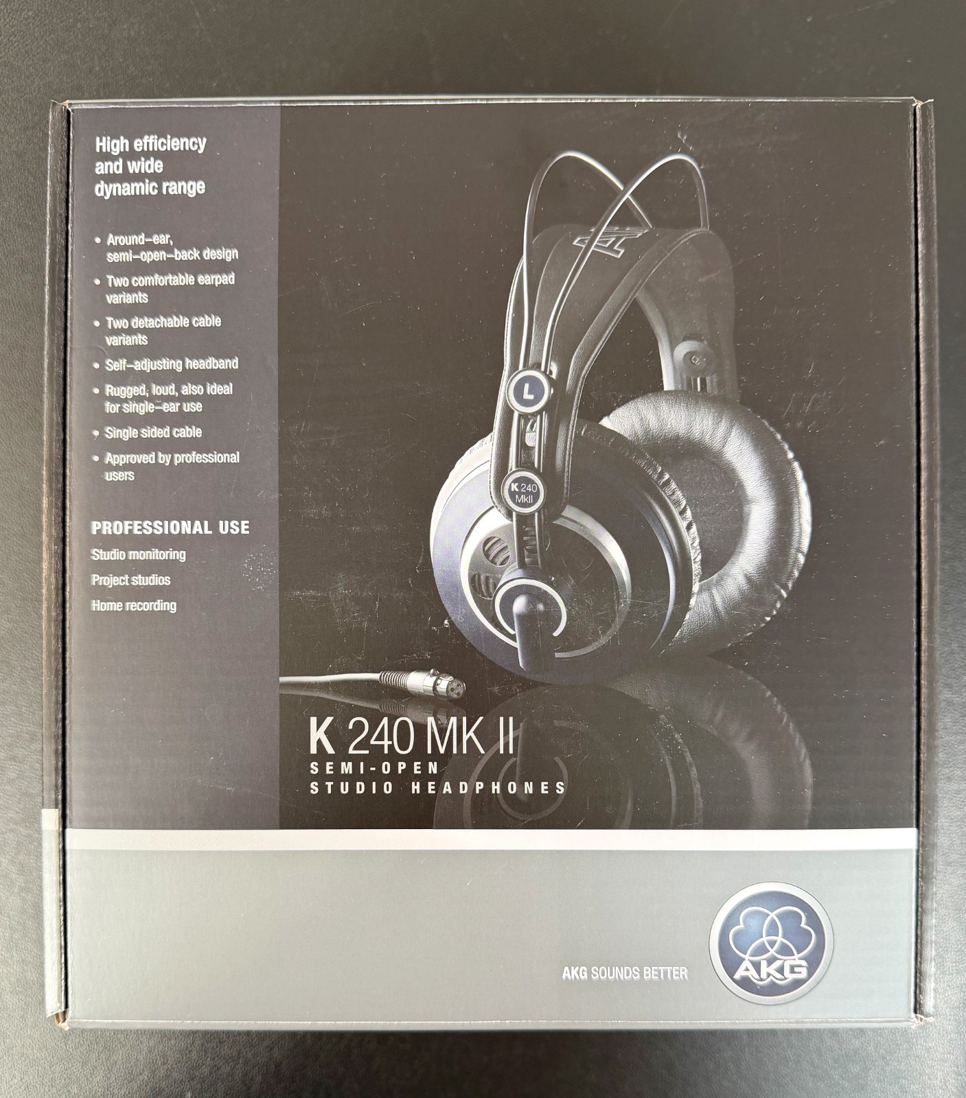 AKG K 240 MK II Semi-Open Professional Studio Headphones – 2 Earpad Sets