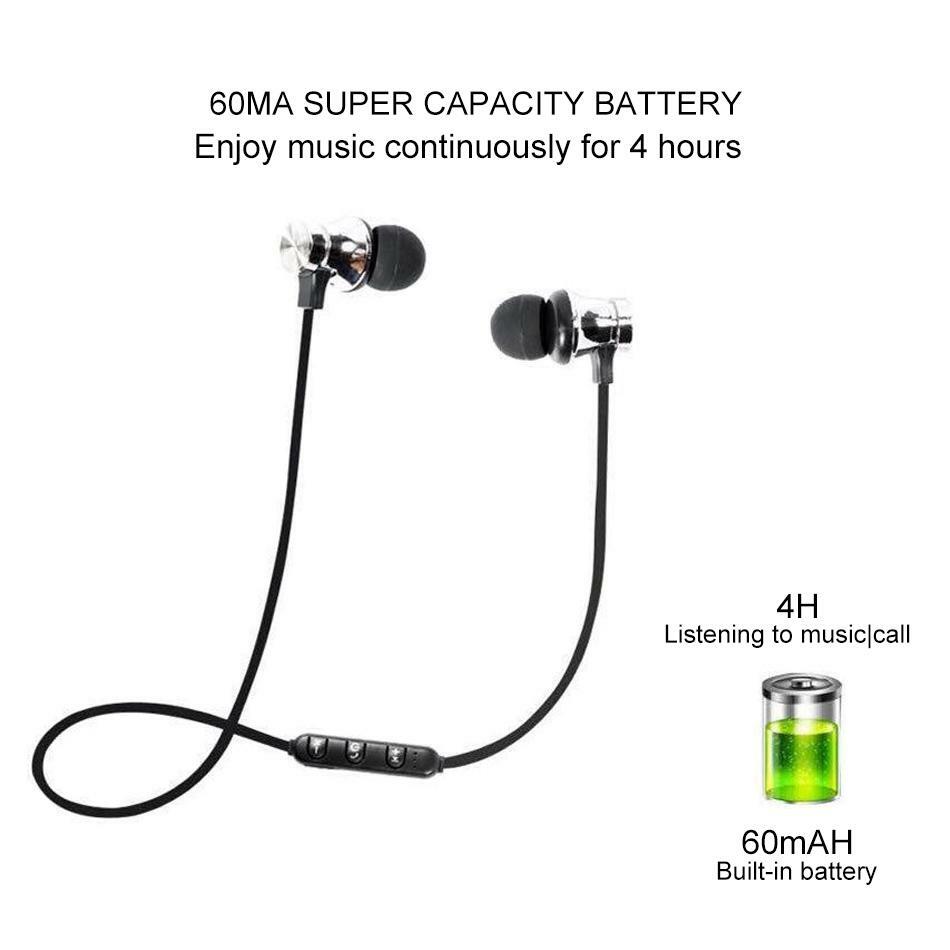 BLUETOOTH 4.2 HEADPHONES SPORT magnet stereo earphones headset mic rechargeable