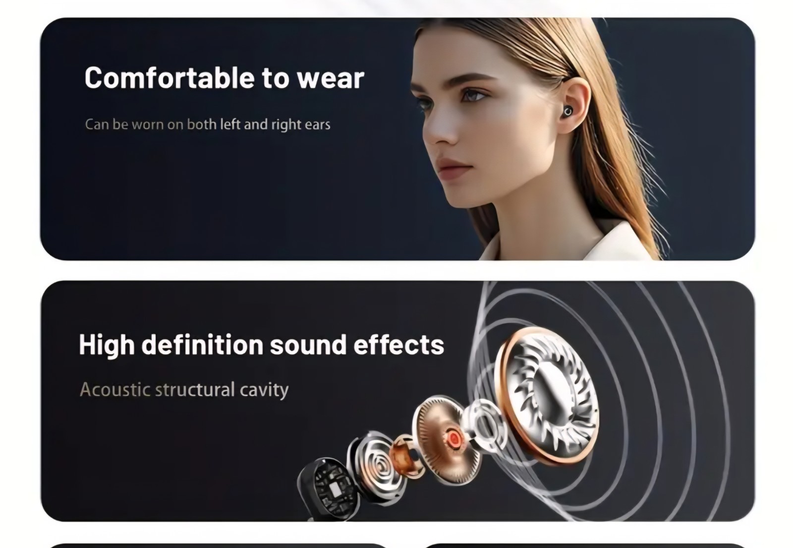 Wireless sports earphone, | Long battery life, Compact, Music, Calls, Gym, Work.