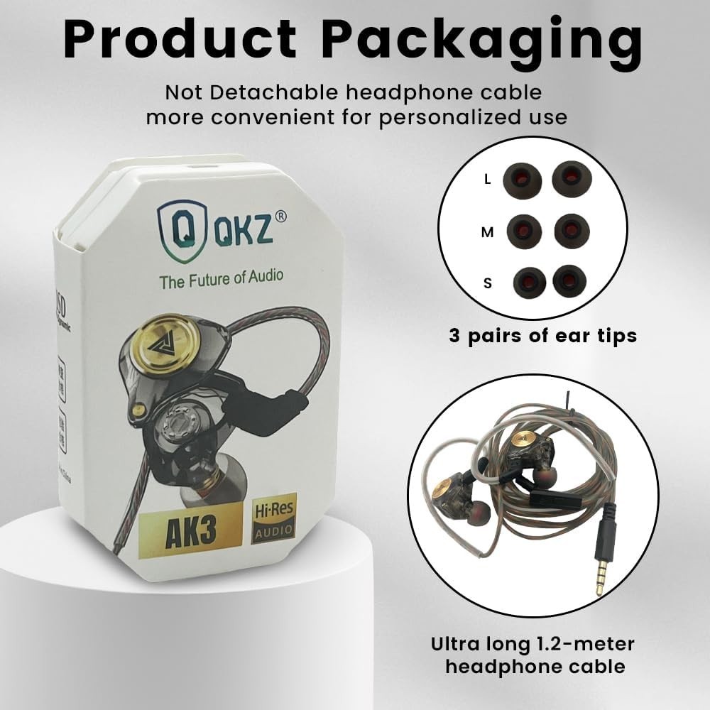 Wired Gaming Earbuds 4 Pack, Ak3file in Ear Monito