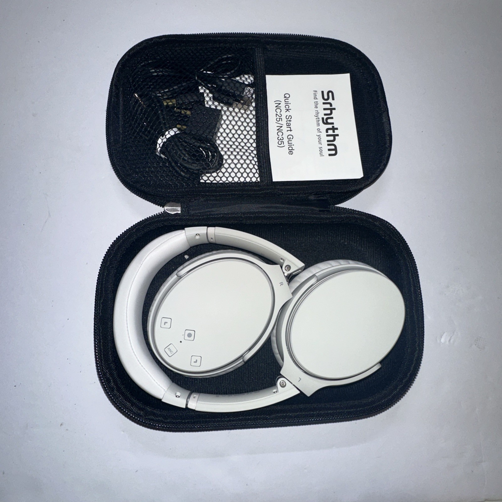 Srhythm NC25 ANC Headphones Ivory Wireless Noise Cancelling (MINT) Condition