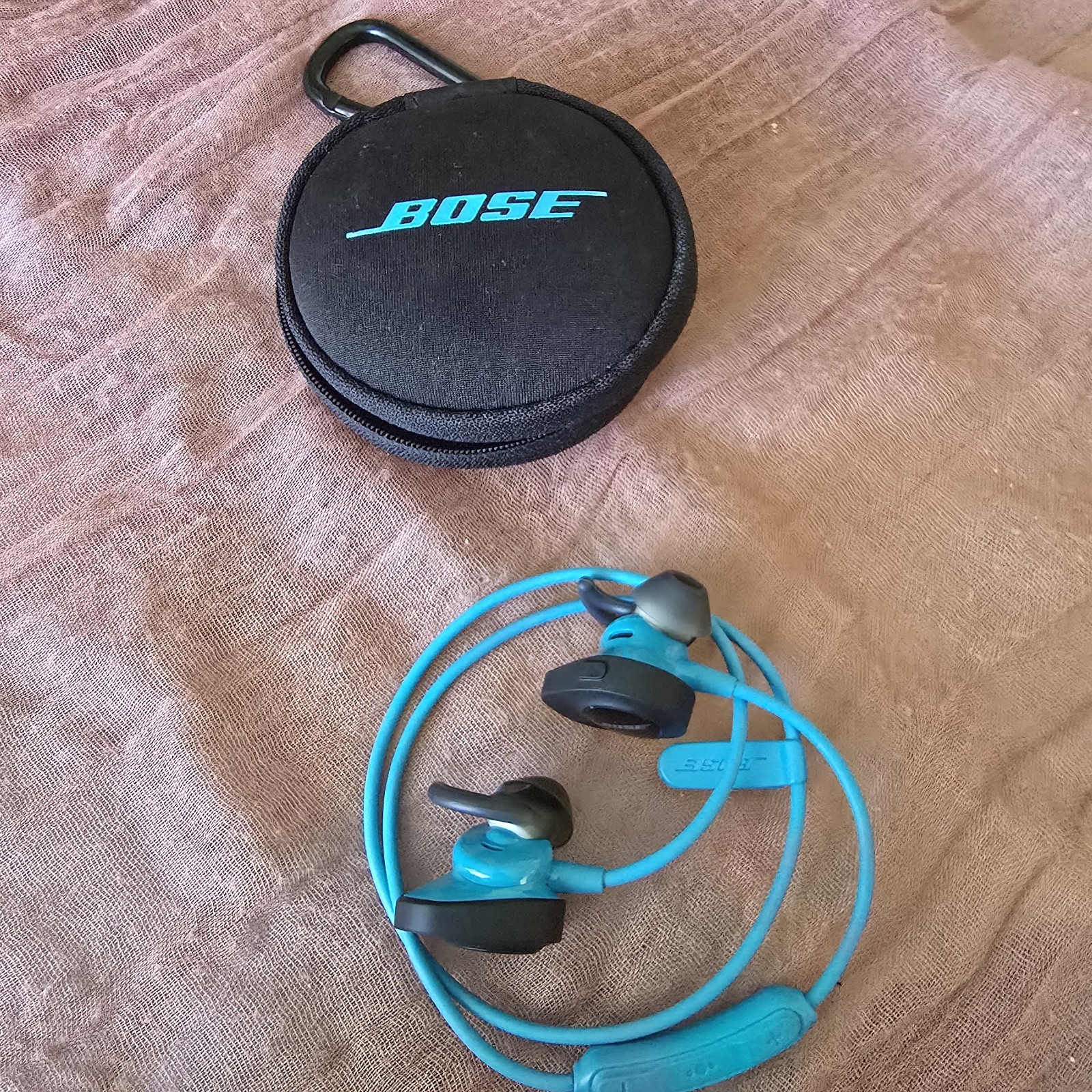 Bose SoundSport Wireless Bluetooth Earbuds Sport Headphones w/ Case Tested. Aqua