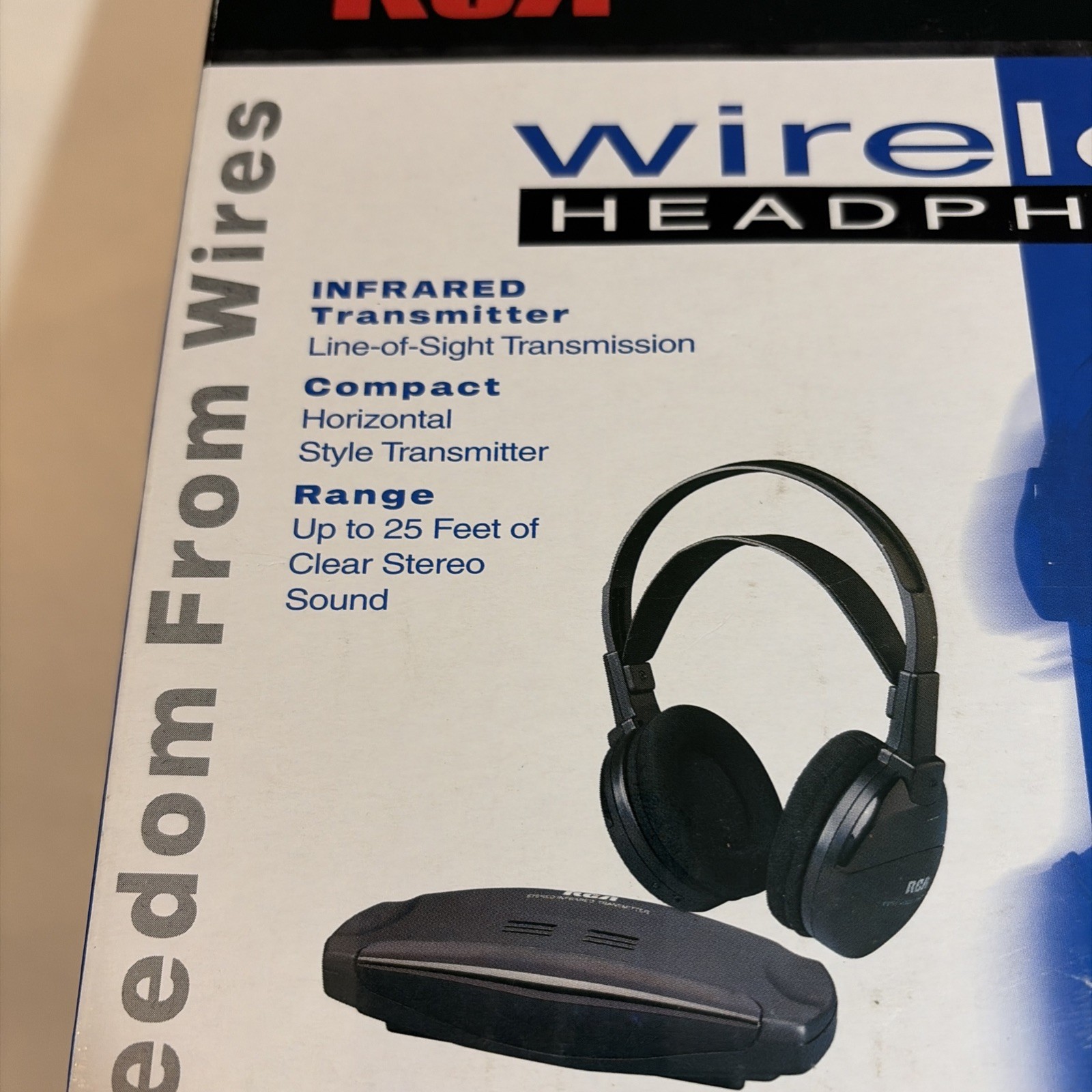 RCA Wireless Headphones Infra Red WHR120RS 25′ Open Box Over Ear