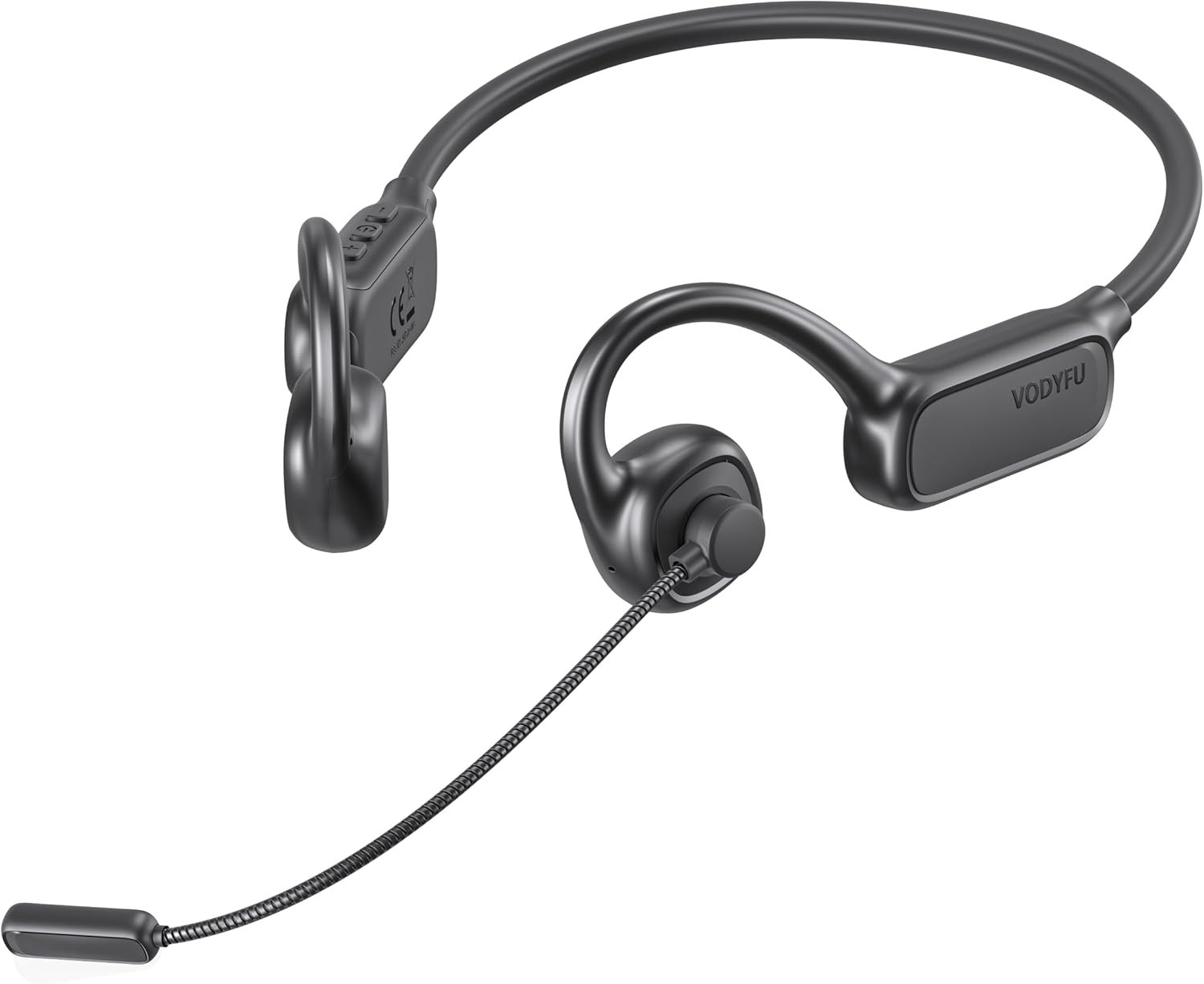 Open Ear Headphones with Mic,20H Bluetooth Headset with Microphone,5.4 Blueto…
