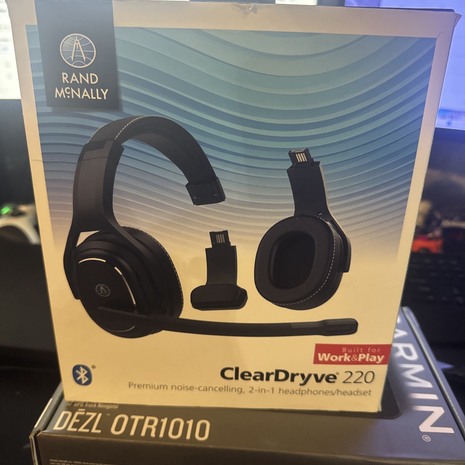 Rand McNally ClearDryve 220 Convertible Wireless Bluetooth 2-in-1 Headset, Black