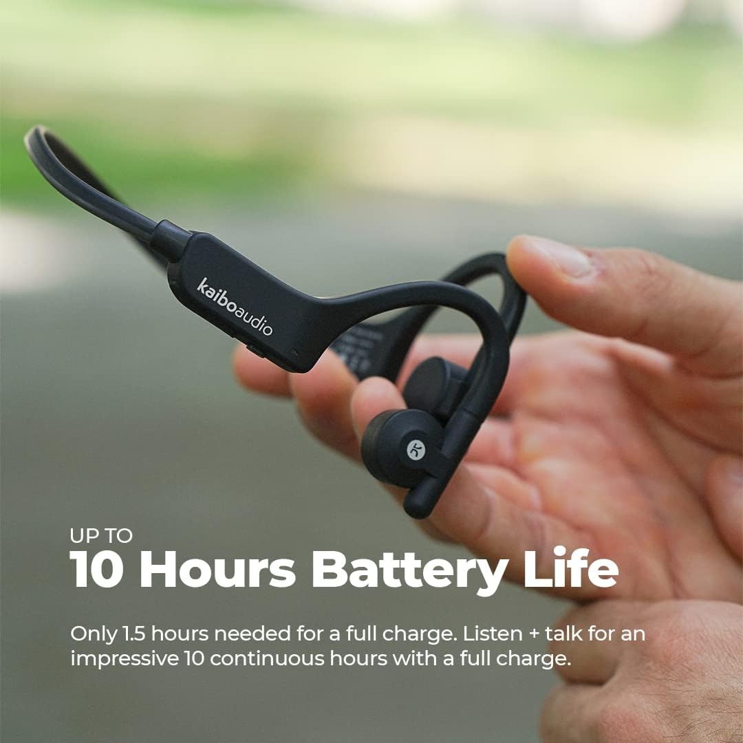 Kaibo Verse Plus Bone Conduction Headphones Multipoint Pairing Midnight Black