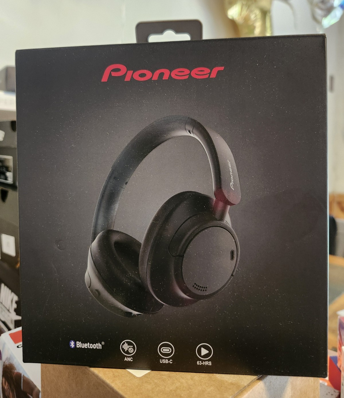 Pioneer A35-BK Bluetooth Over-Ear Headphones w/ANC Mic USB-C 3.5mm Black