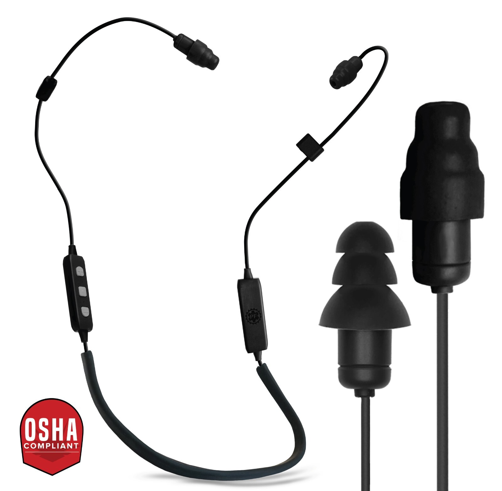 Plugfones Liberate 2.0 Wireless Bluetooth Earplug, Earbuds OSHA earphones