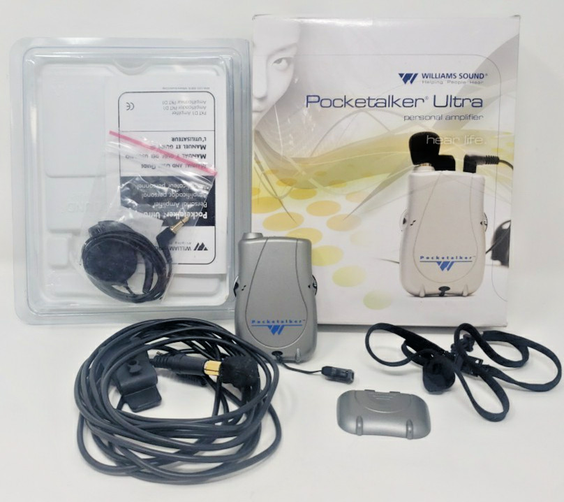 Williams Sound PKT D1 Wired Headphones – Silver UNTESTED