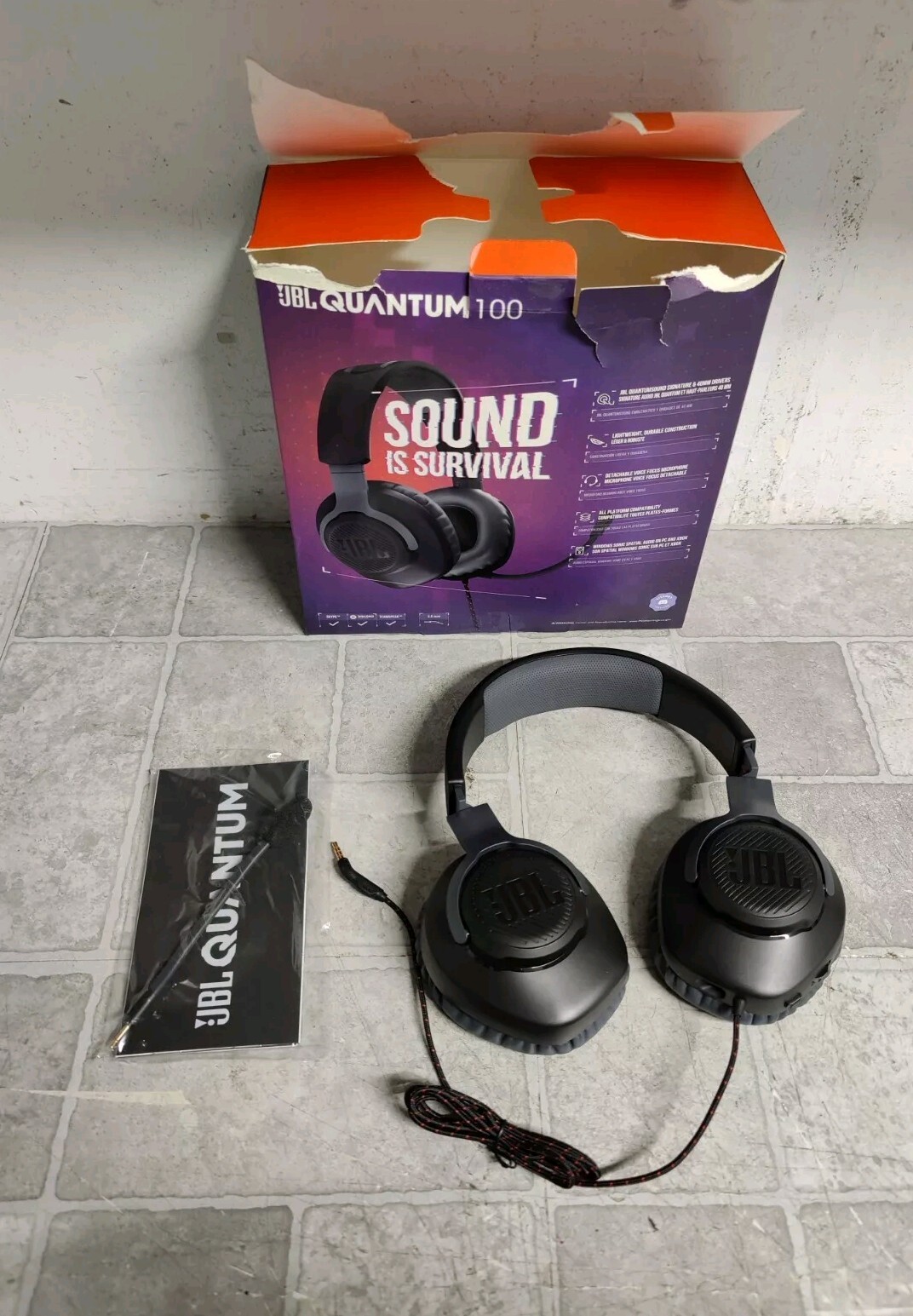 JBL Quantum 100 Wired Over-Ear Gaming Headphones