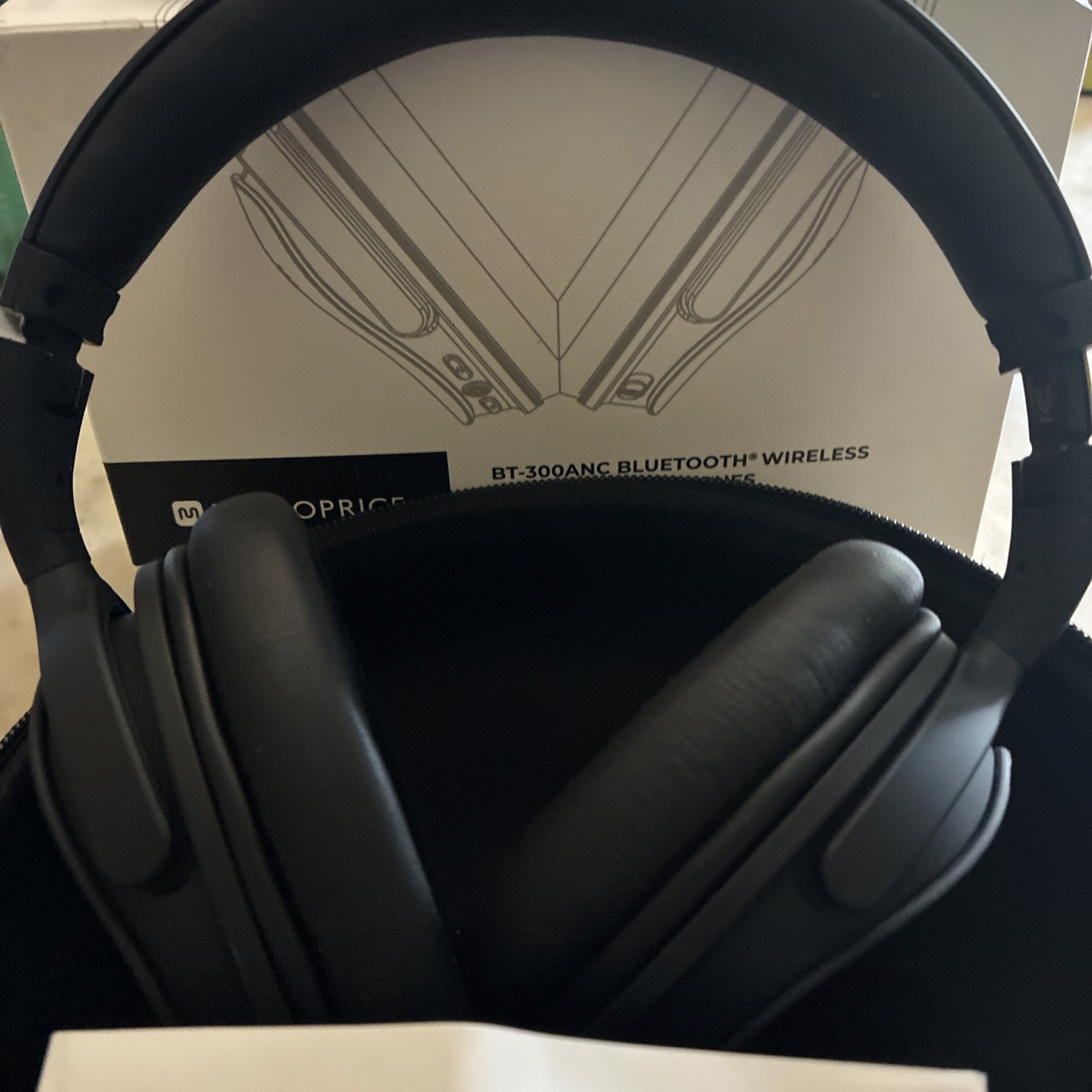 Monoprice Bluetooth Wireless Over Ear Headphones With Active Noise Cancellation