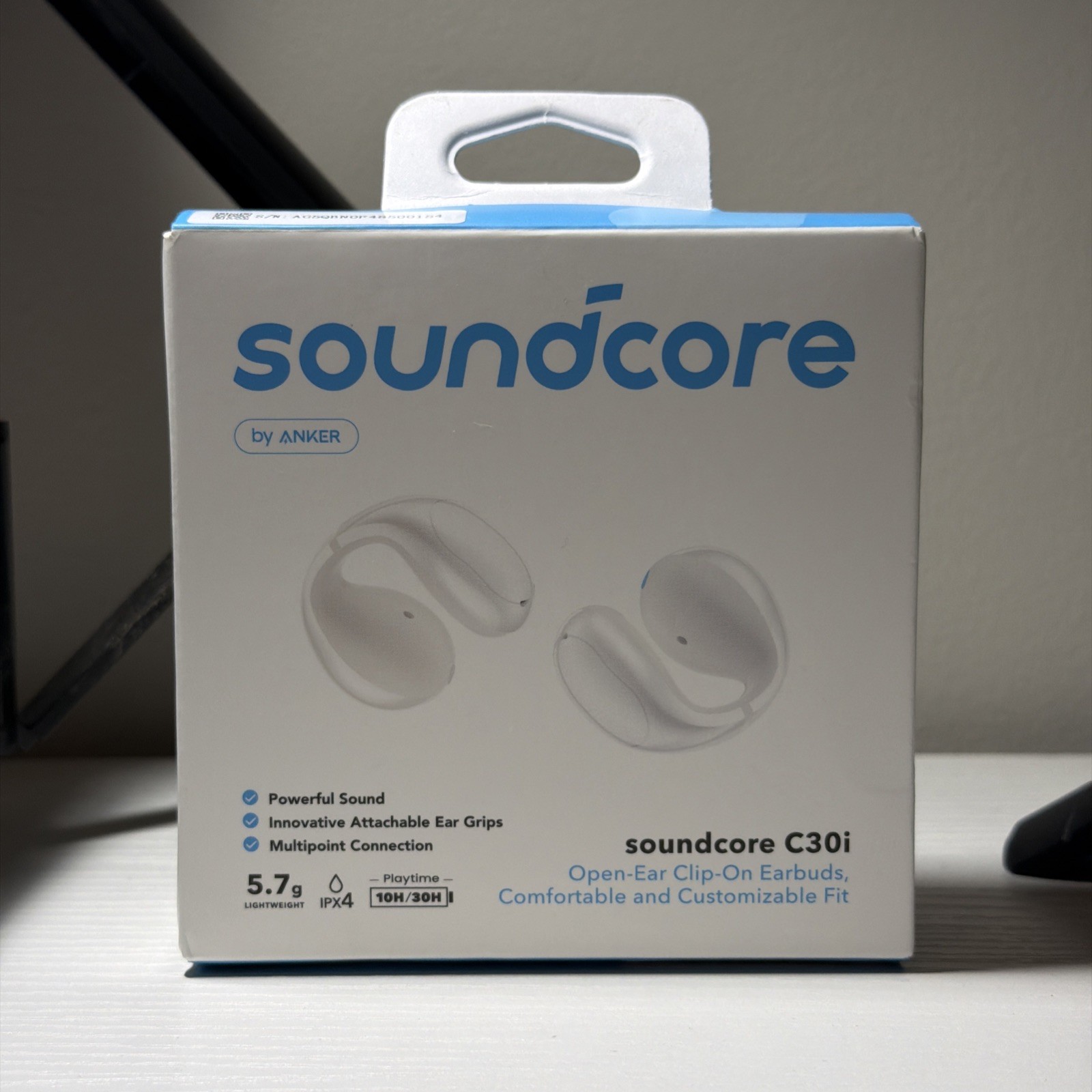 Soundcore C30i Open-Ear Earbuds Clip-On Headphones Comfort 10H/30H Playtime New