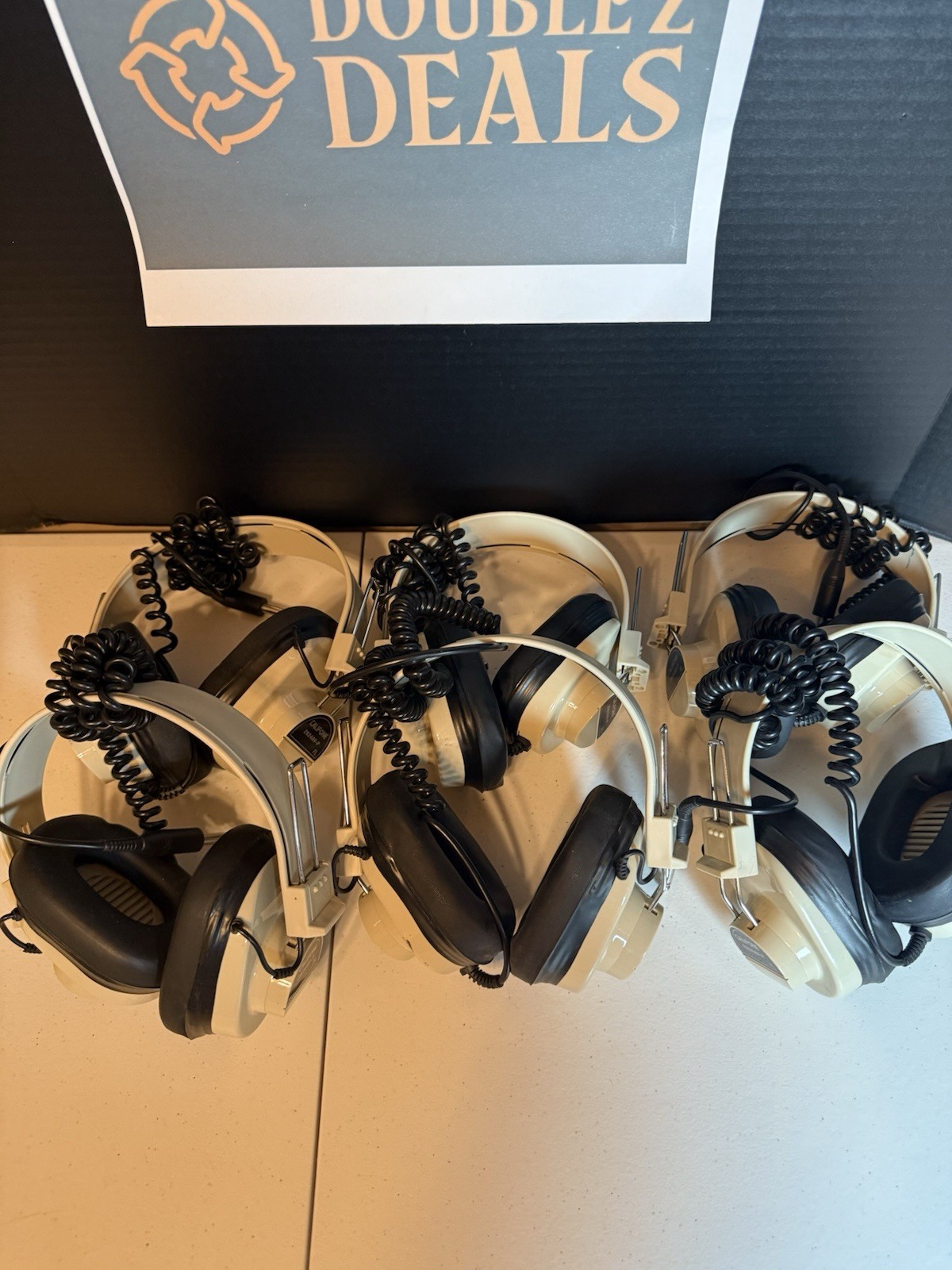Califone 2924AV-P Over-The-Ear Headband Headphones – 1/4″ 6ft Coiled Cord 6 LOT