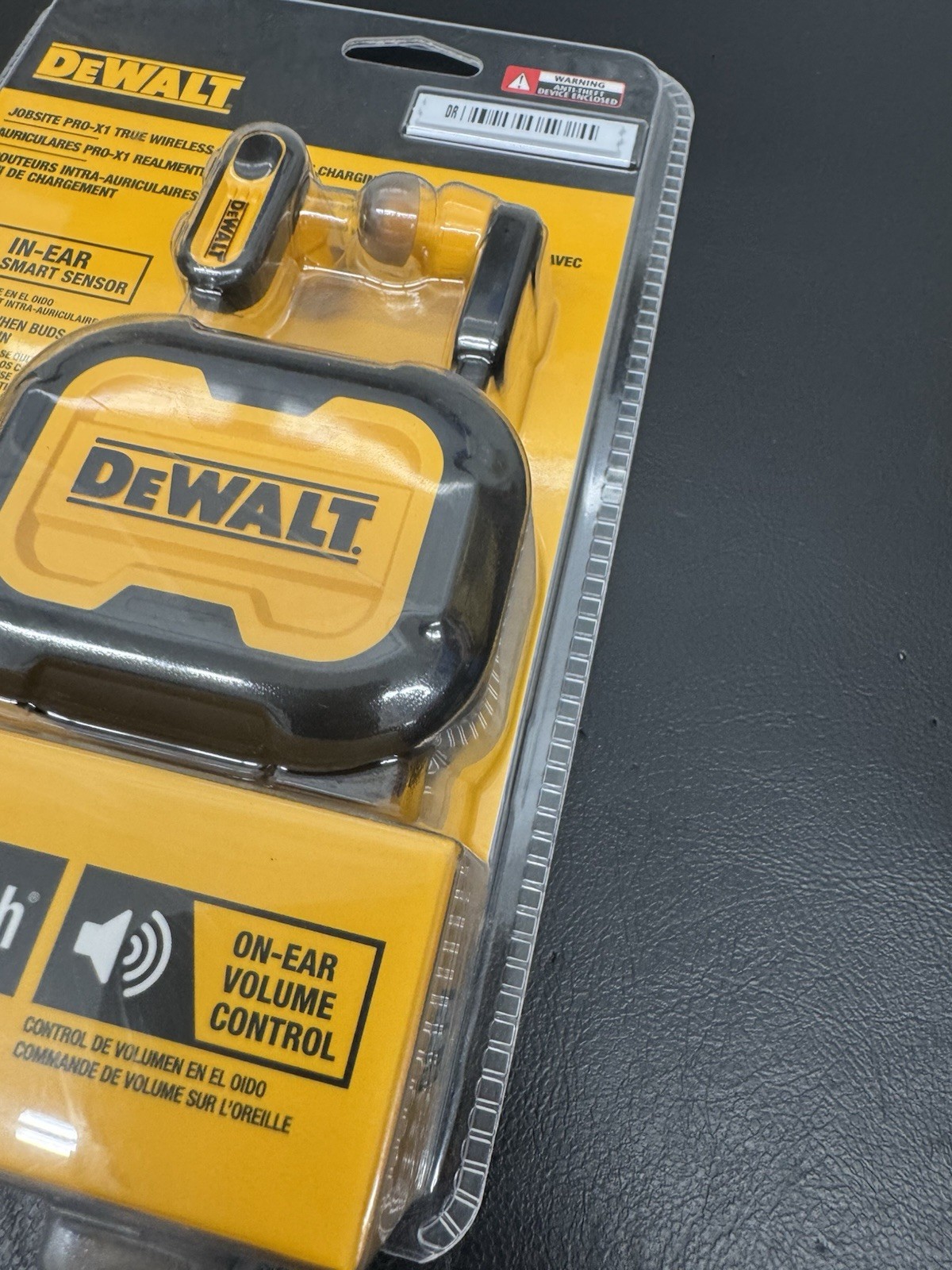 DEWALT DXMA1902092 Pro-X1 Jobsite Bluetooth Earbuds – Black/Yellow