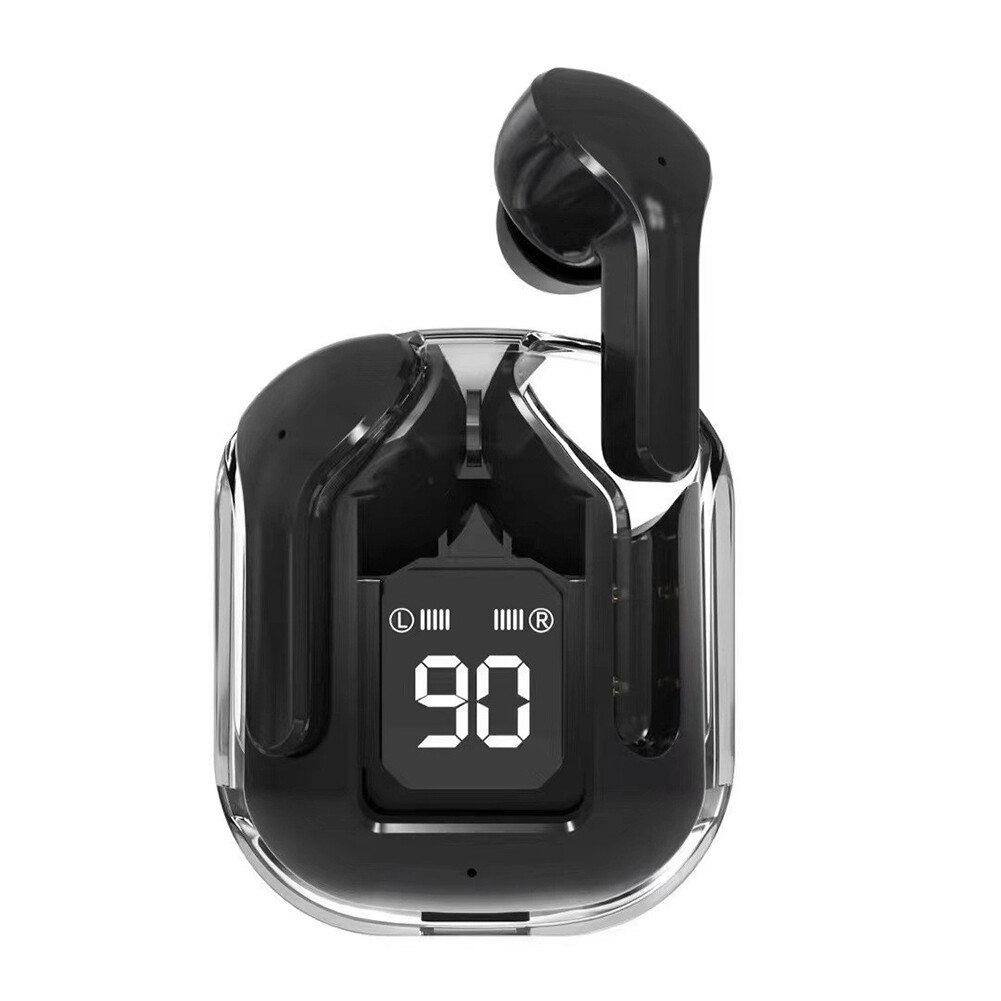TWS Transparent Earphones LED Digital Display Wireless Bluetooth Stereo Earbuds
