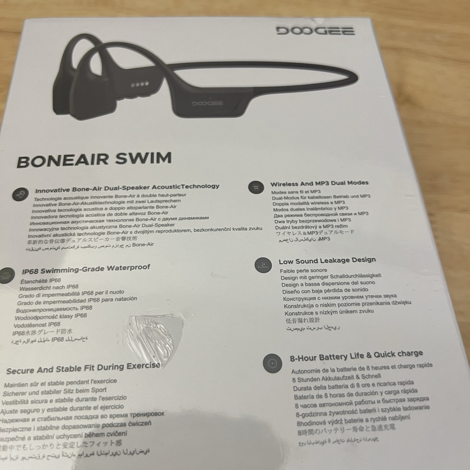 DOOGEE – BoneAir Swim Bone Conduction Headphones – IP68 Waterproof