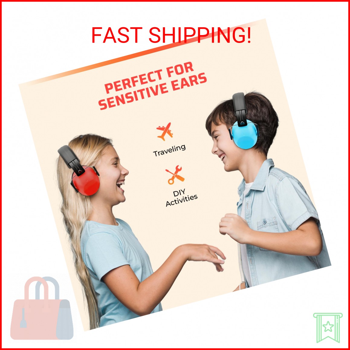 Jozy Noise Canceling Headphones for Kids, SNR 26dB Ear Protection for Autism, So