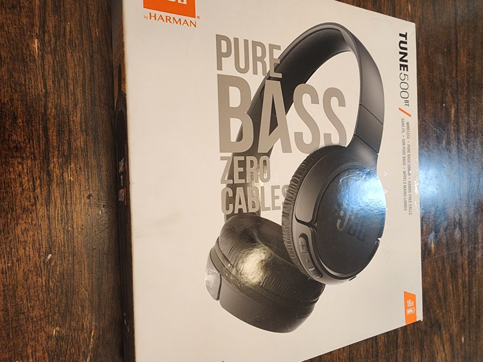 NEW JBL Tune 500BT Wireless Bluetooth On-Ear Headphones with Microphone Black