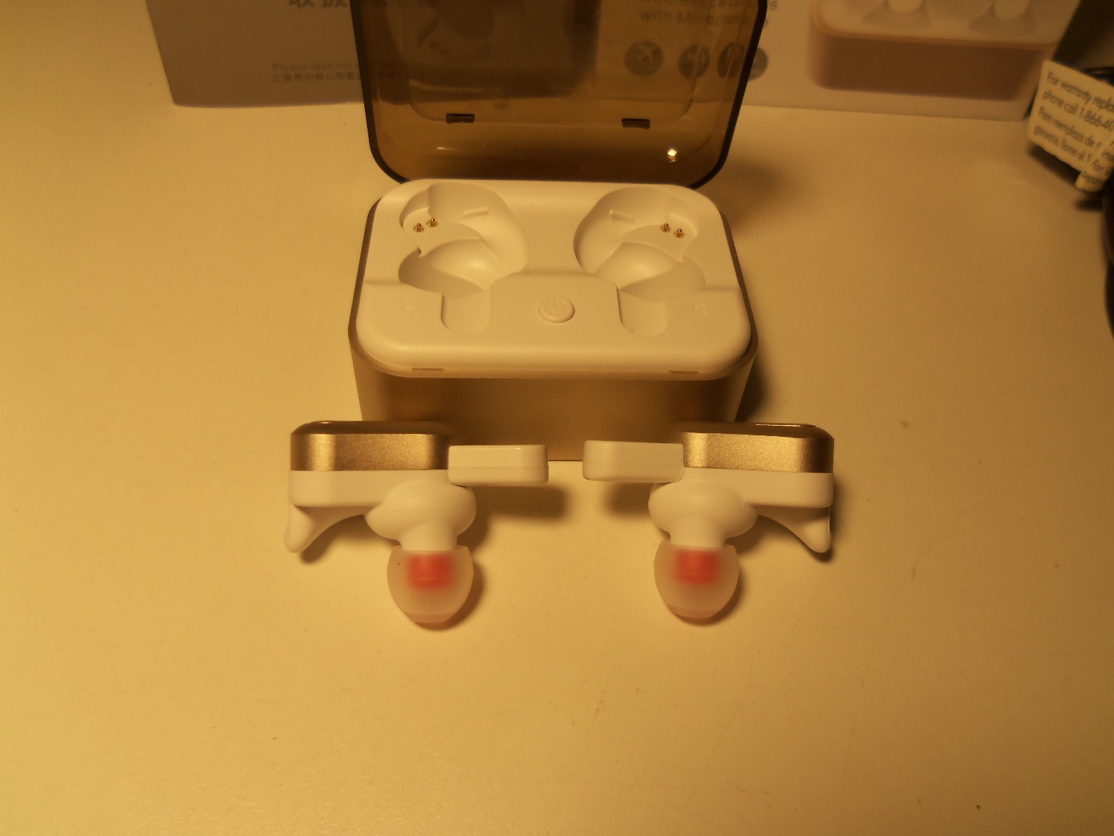 AMORNO True Bluetooth Wireless Earbuds RoseGold HM2060 – V5.0+EDR+Dual Mode