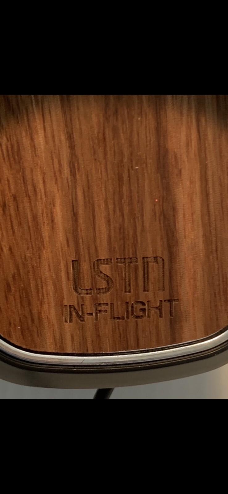 Headphones Delta Airlines LSTN In Flight Fly Movie Adjustable Woodgrain