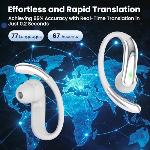 50H AI Translation Earbuds – 4-in-1 – Real Time 50H Playtime Translator