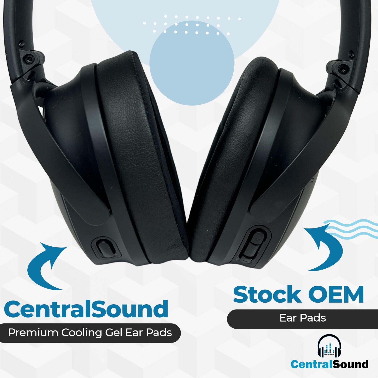 CentralSound Cooling Gel Replacement Ear Pad Cushion Bose QuietComfort QC35 QC45