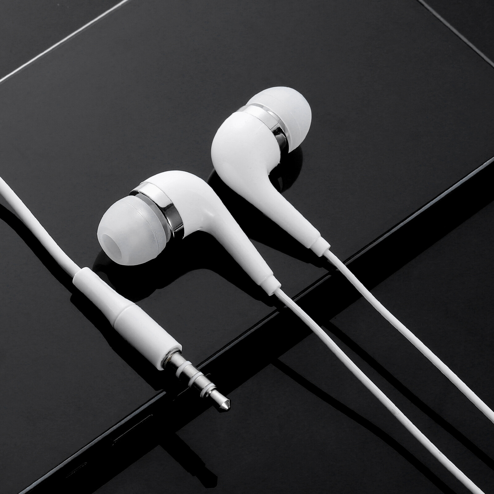 50Pcs 3.5mm In-ear Earphone Headset Headphones Earbud W/ Mic For Samsung Galaxy