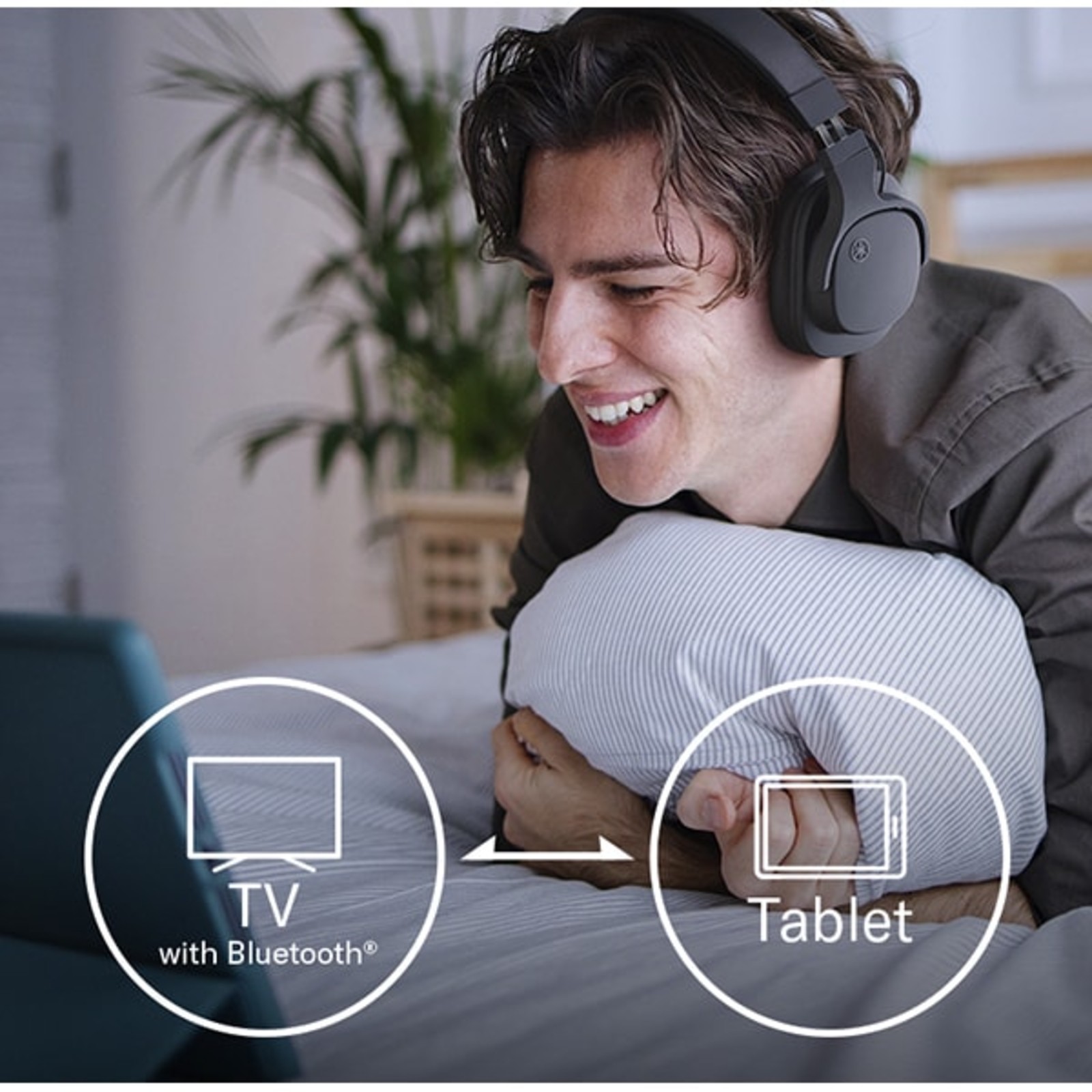 YAMAHA YH-L500A Black Wireless Home Theater Headphones Sound Field Multipoint