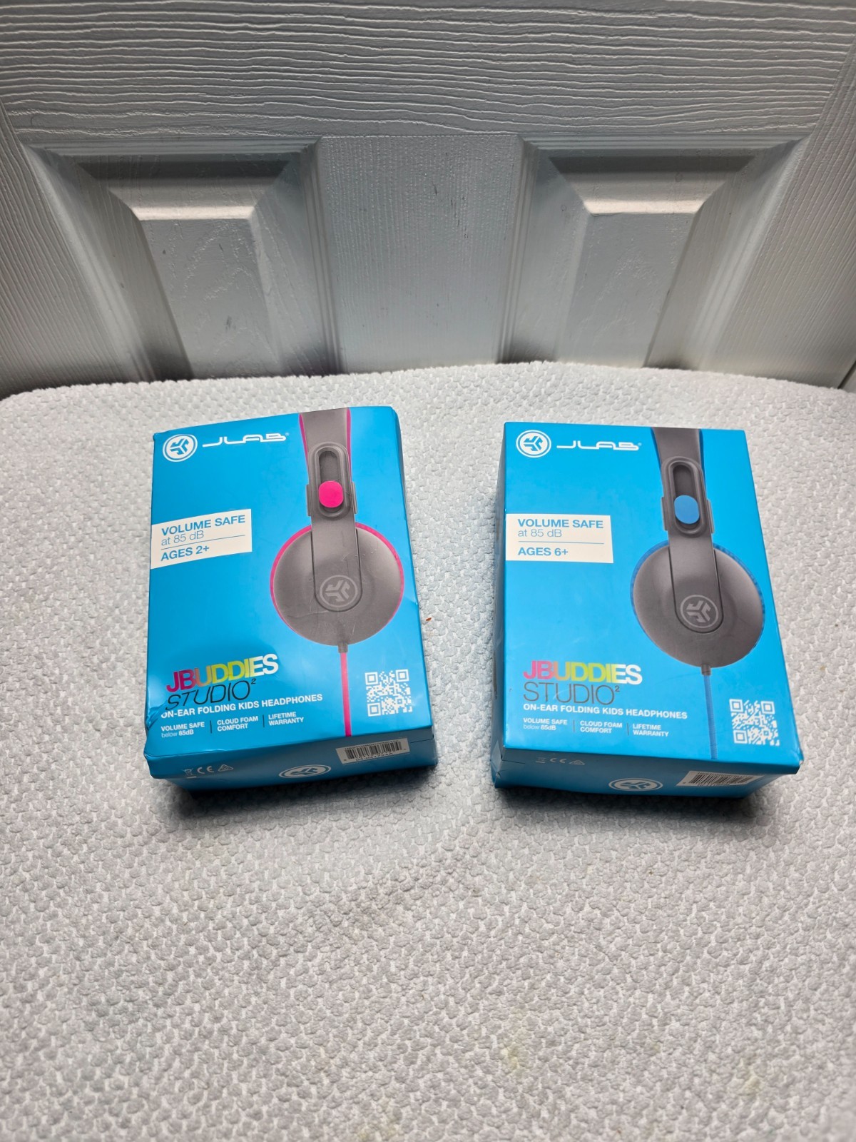 JLAB JBUDDIES STUDIO On-Ear Folding Kids Headphones Wired Volume Safe Lot of 2