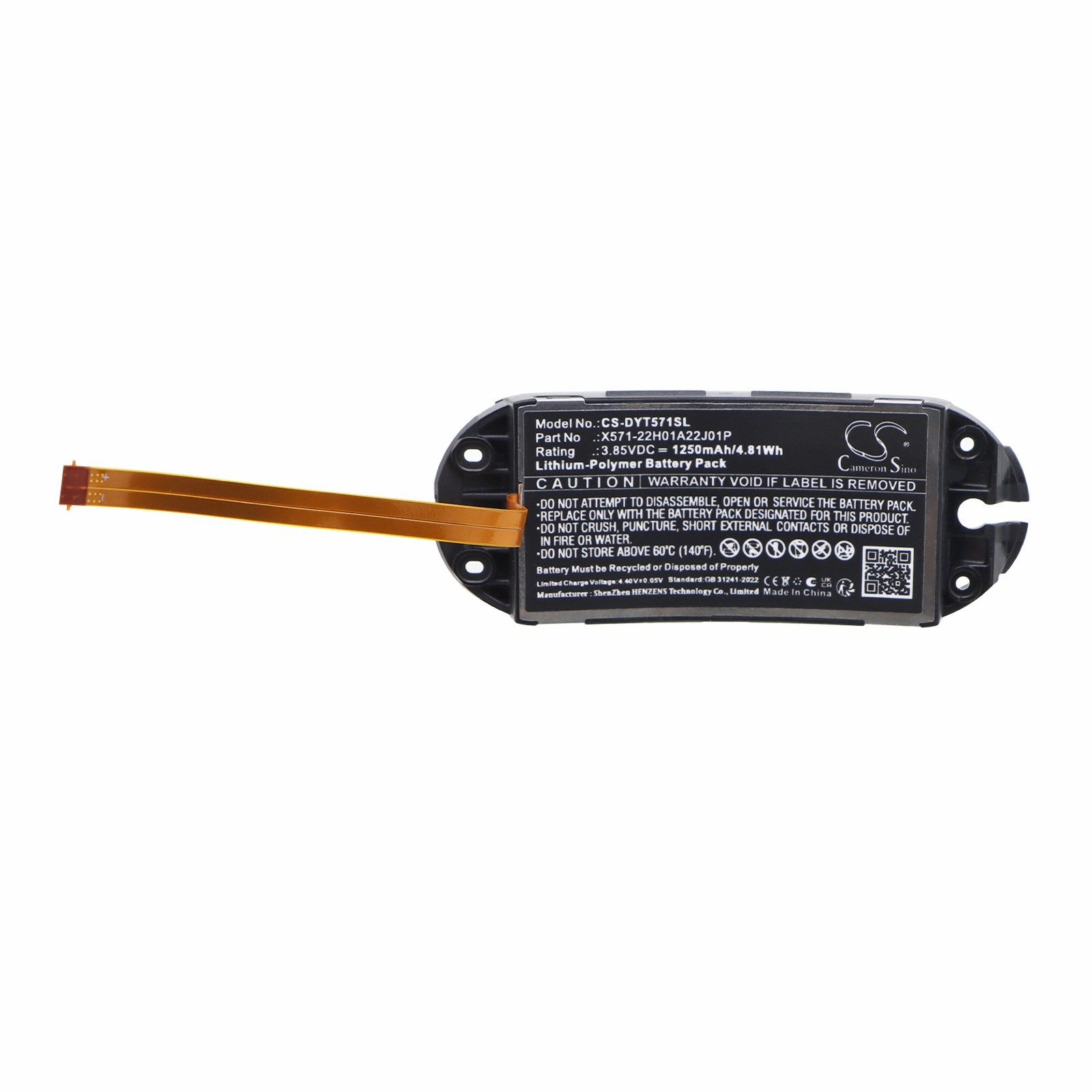 BATTERIE 1250mAh Type X571-22H01A22J01P For Dyson OnTrac Headphones