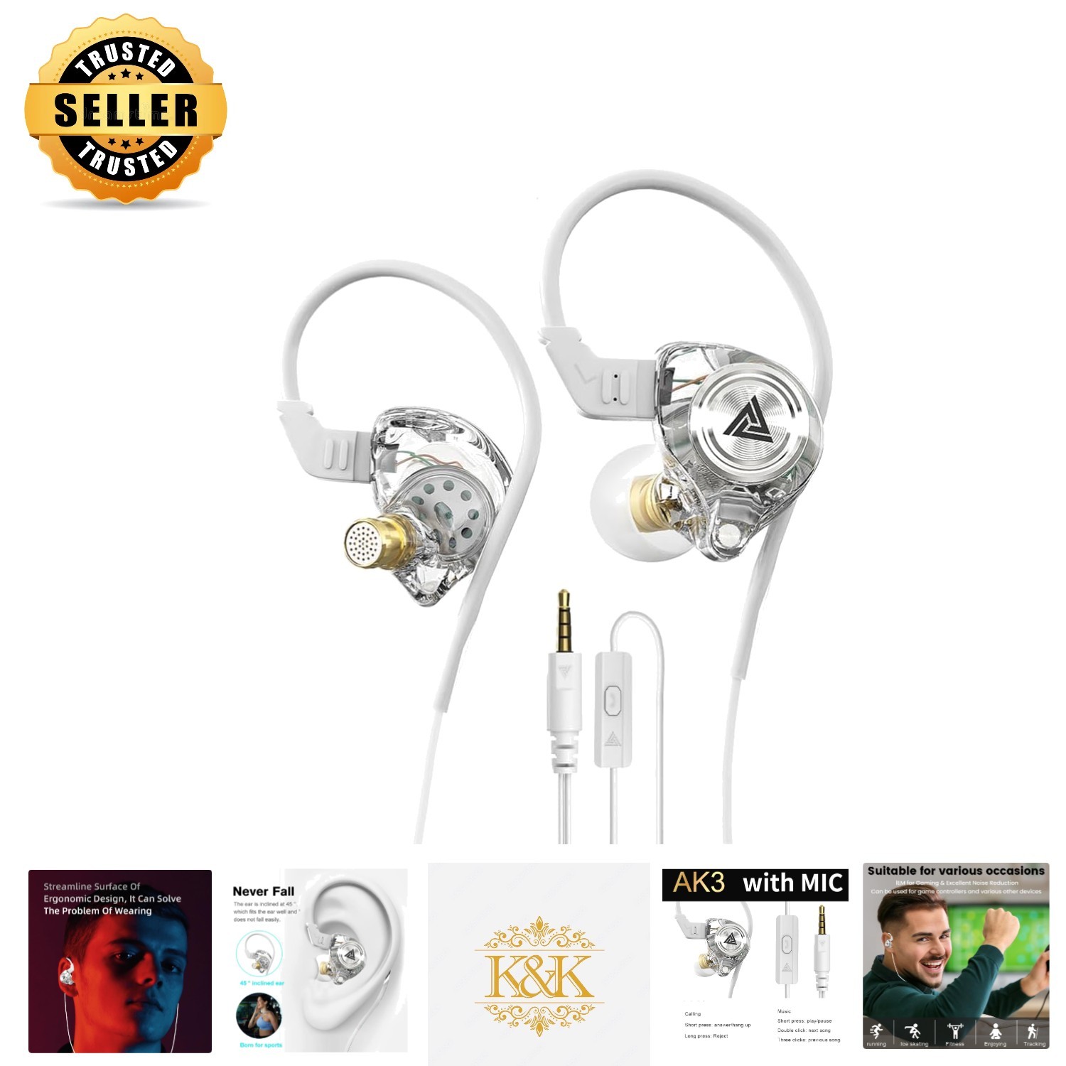 AK3FILE 10mm Dynamic Driver Headphones: Understated Style & Superior Sound