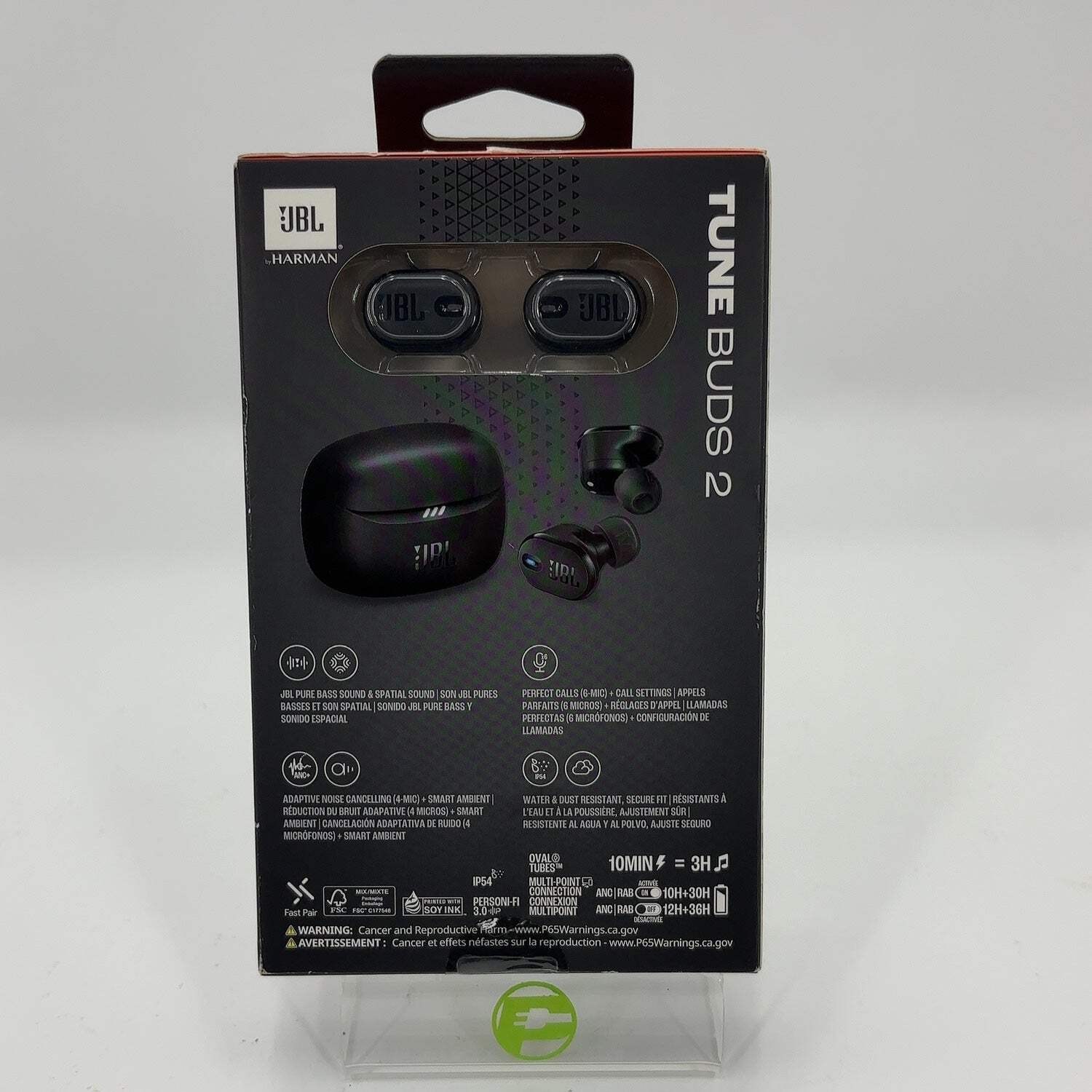 New JBL TuneBuds2 Wireless Noise Canceling In-Ear Headphones Black