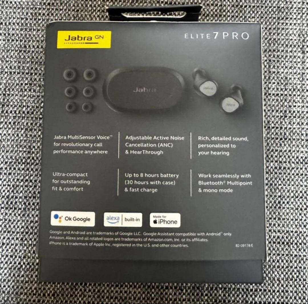 Jabra Elite 7 Pro Titanium Black True Wireless Earbuds ANC Multipoint Sealed JDM