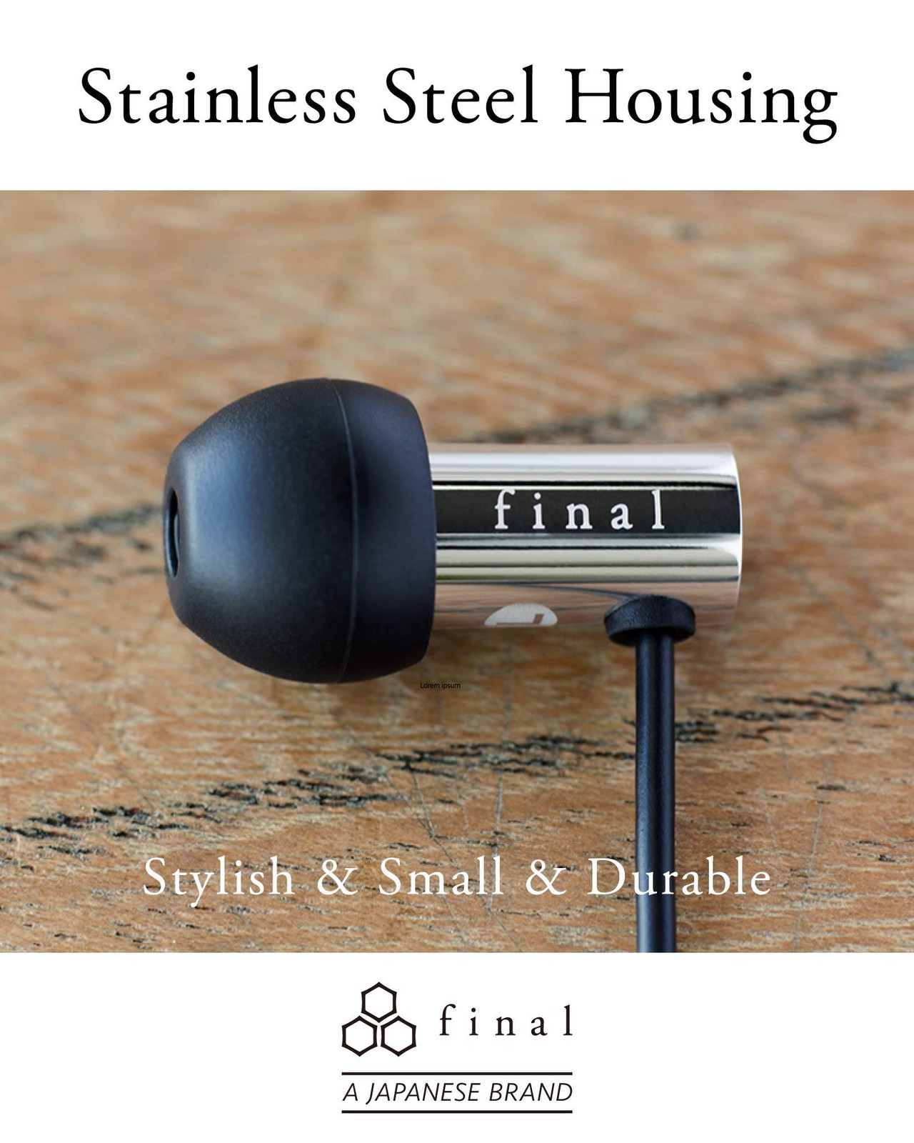 Final Audio E3000 FI-E3DSS Hi-Res In-Ear Earphones Wired Earbuds IEM Headphones