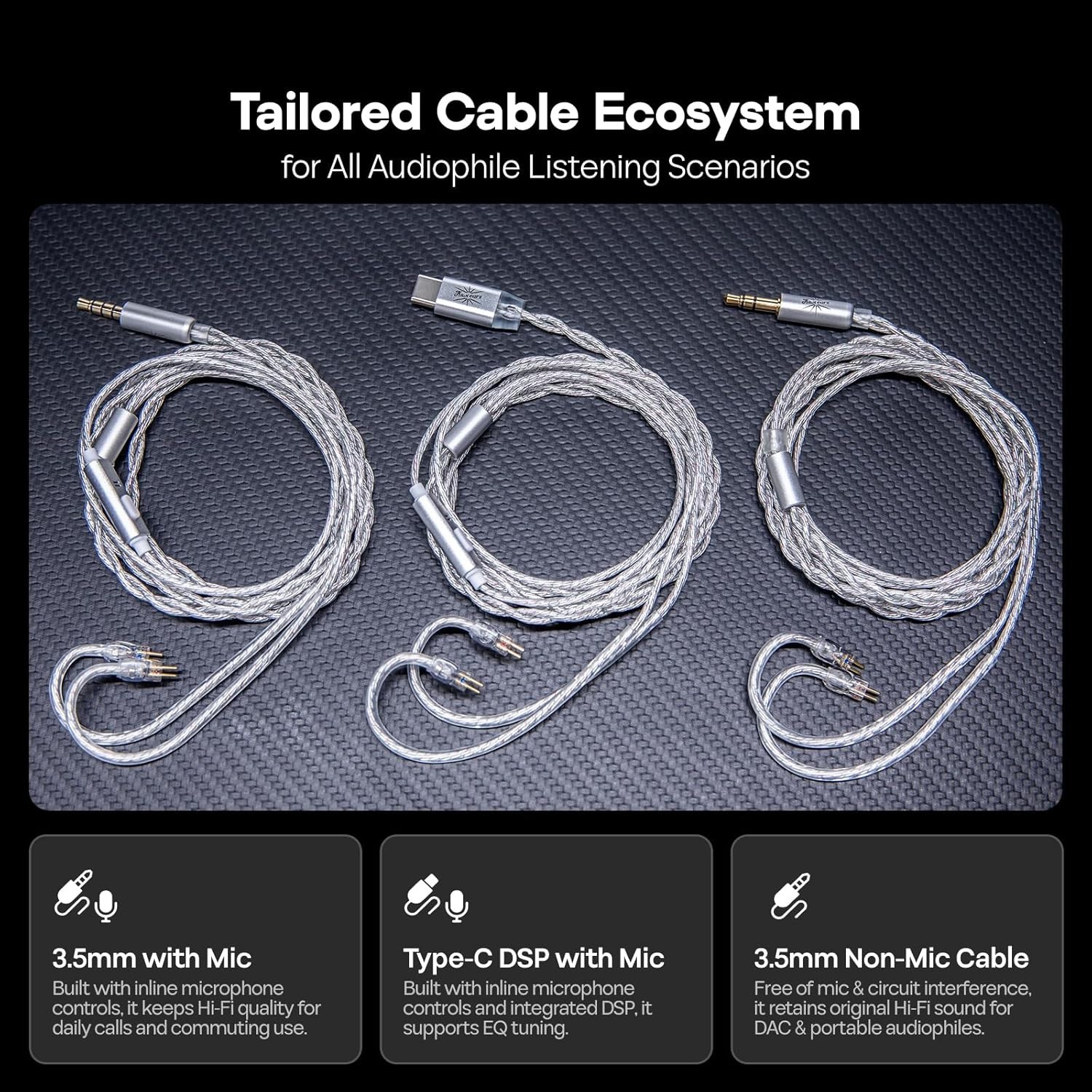 Kiwi Ears Belle In-Ear Monitor 10mm DLC Dynamic Driver Silver with Mic