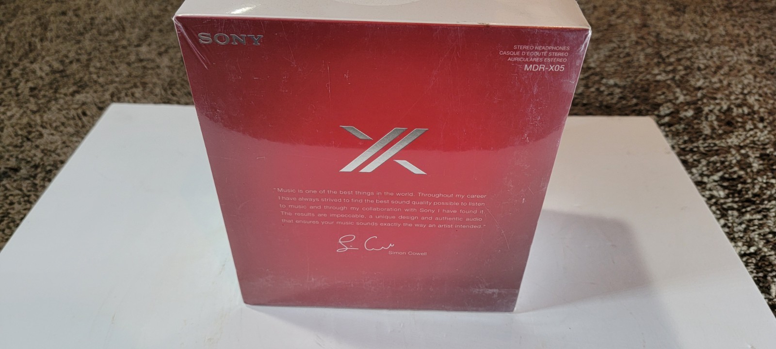 Brand New Sony MDR-X05 Simon Cowell Headband Headphones Red-Black Sealed